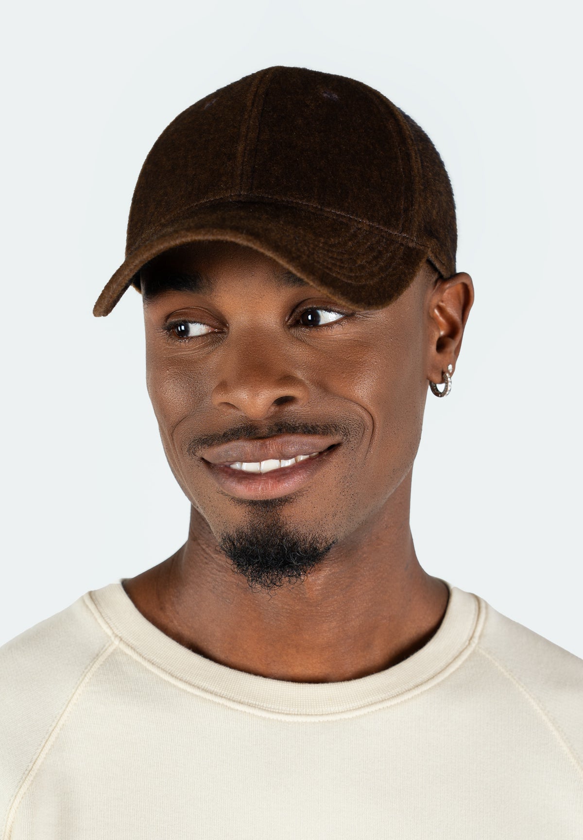 Brown Fluffy Baseball Cap