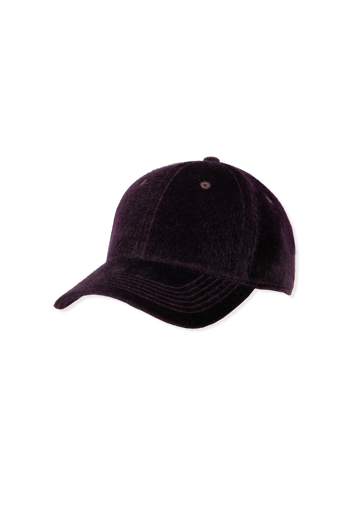 Baseball Fluffy Plum Cap