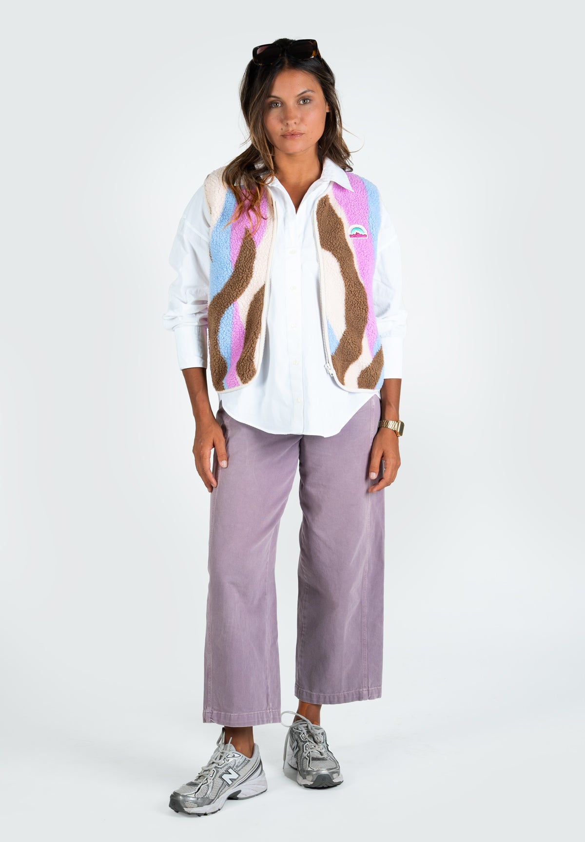 Gilet FLORA Sherpa Pink