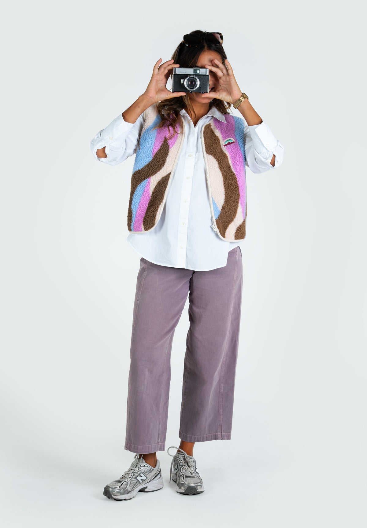 Gilet FLORA Sherpa Pink