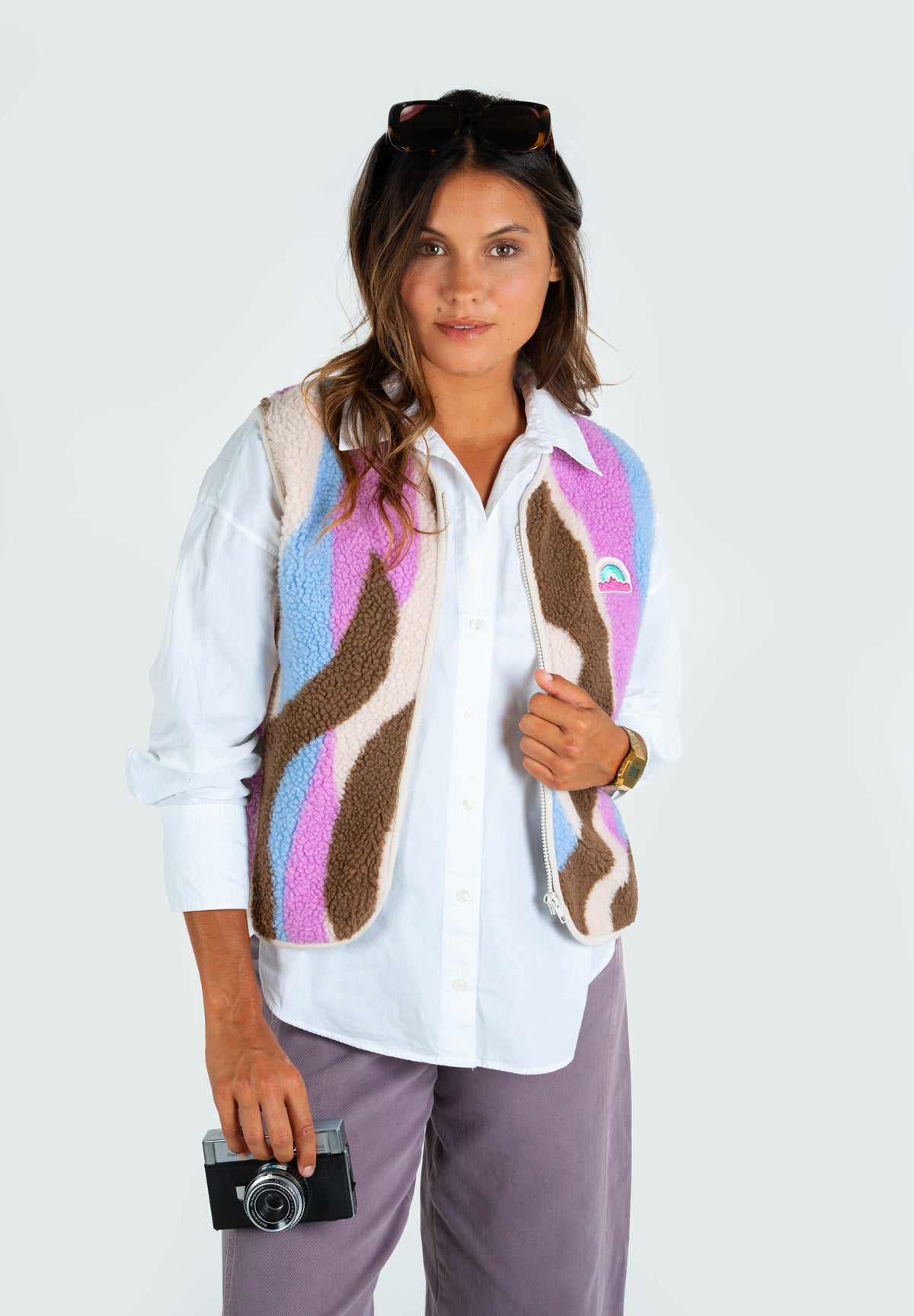 Gilet FLORA Sherpa Pink