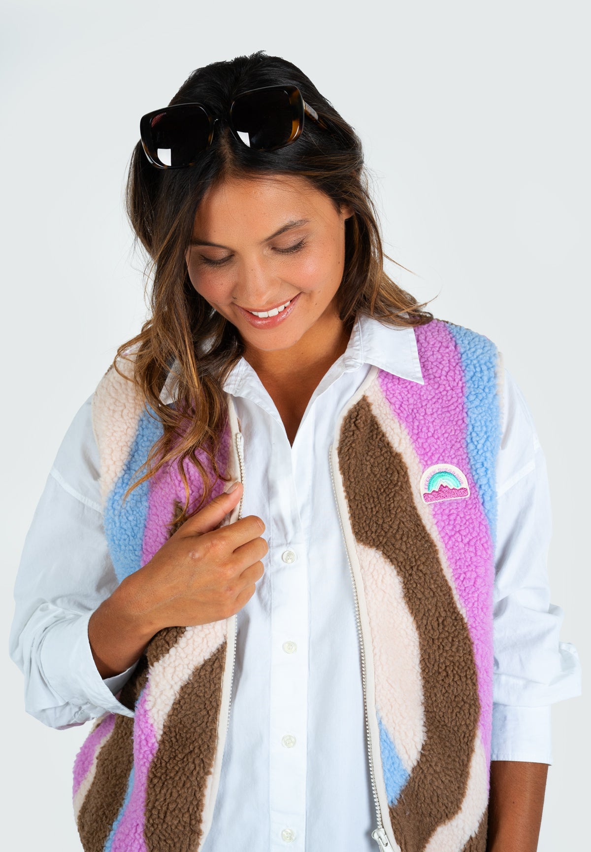 Gilet FLORA Sherpa Pink