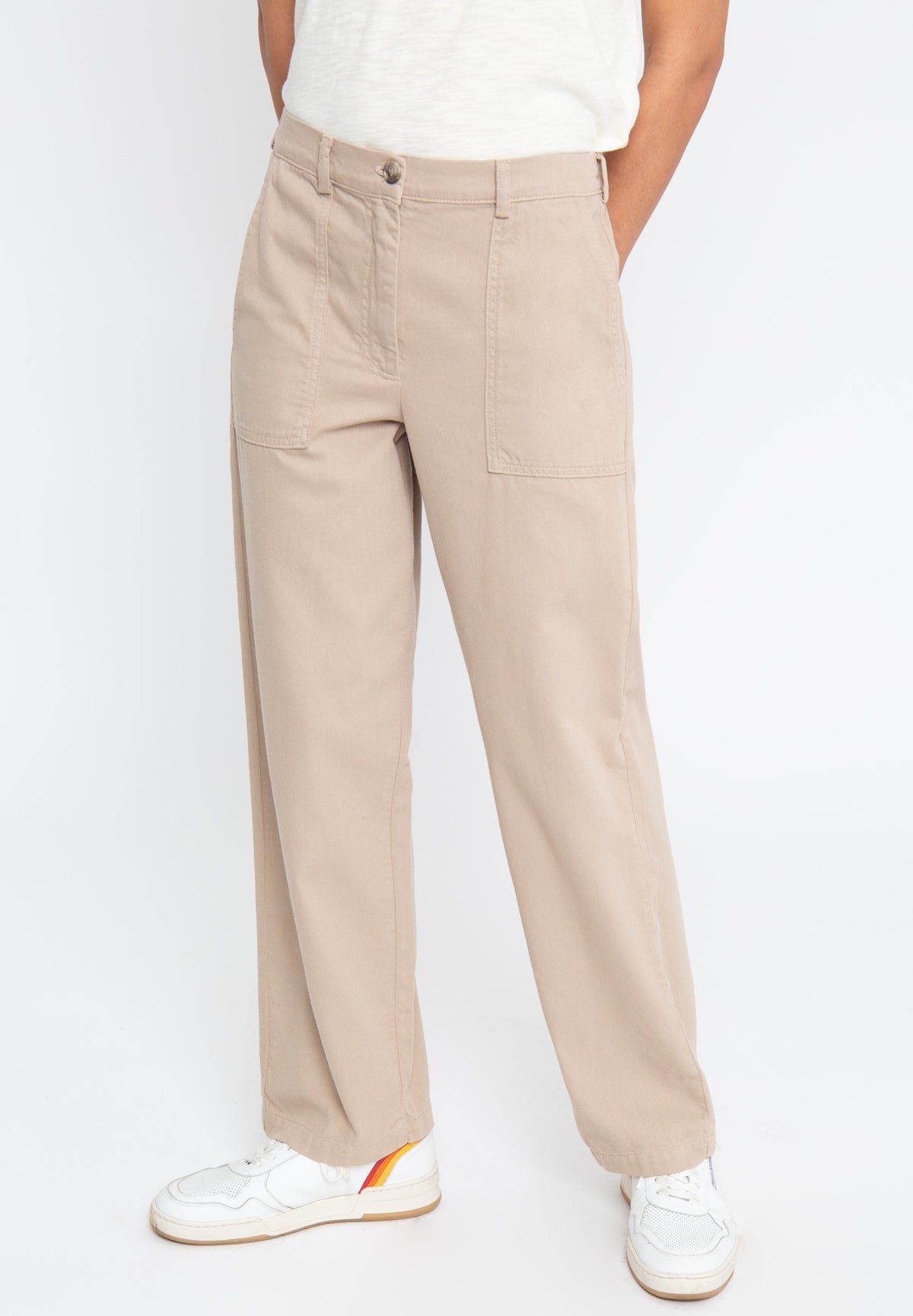 Pantalon GIULIA Twill Taupe – photo 1