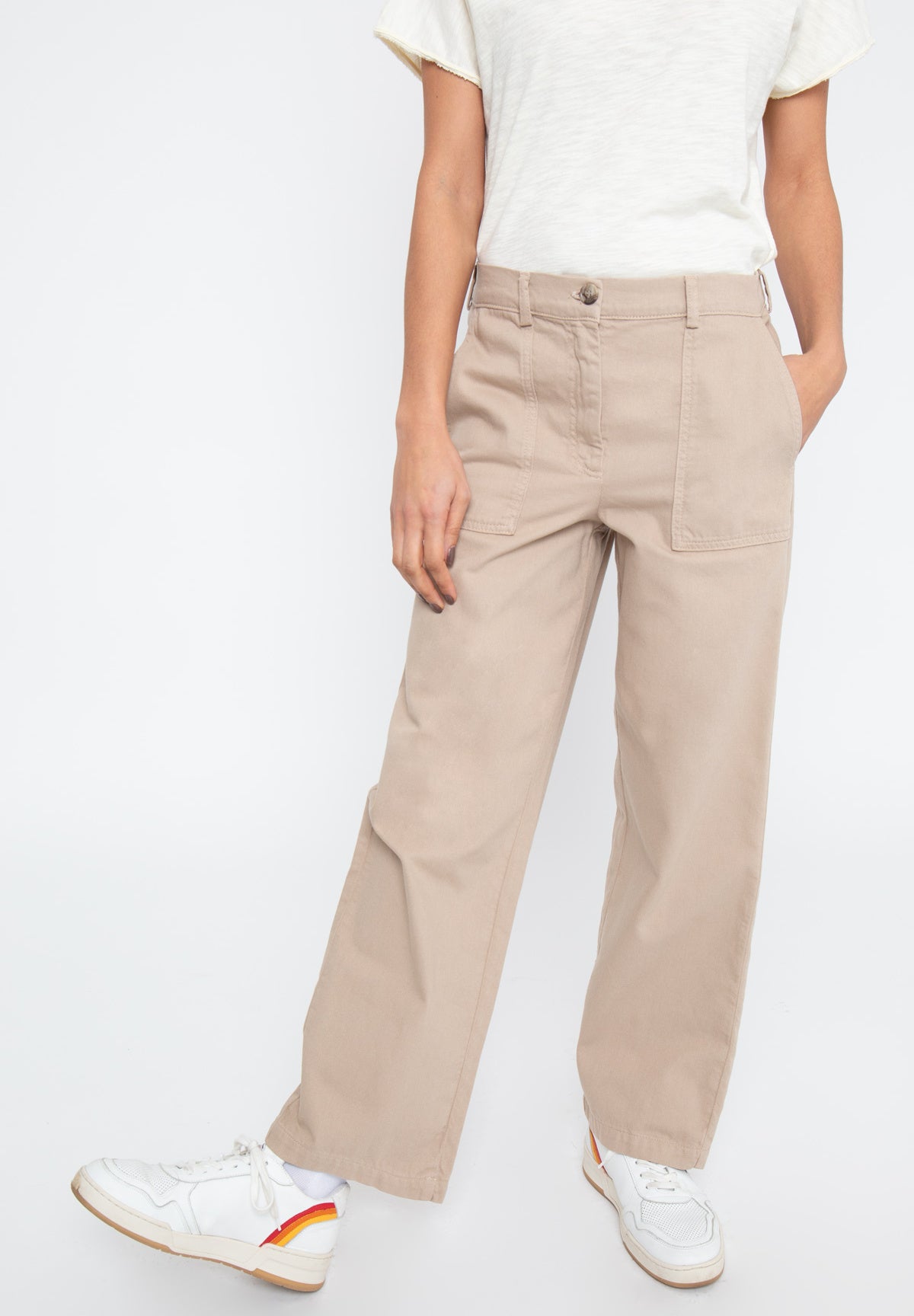 Pantalon GIULIA Twill Taupe – photo 4