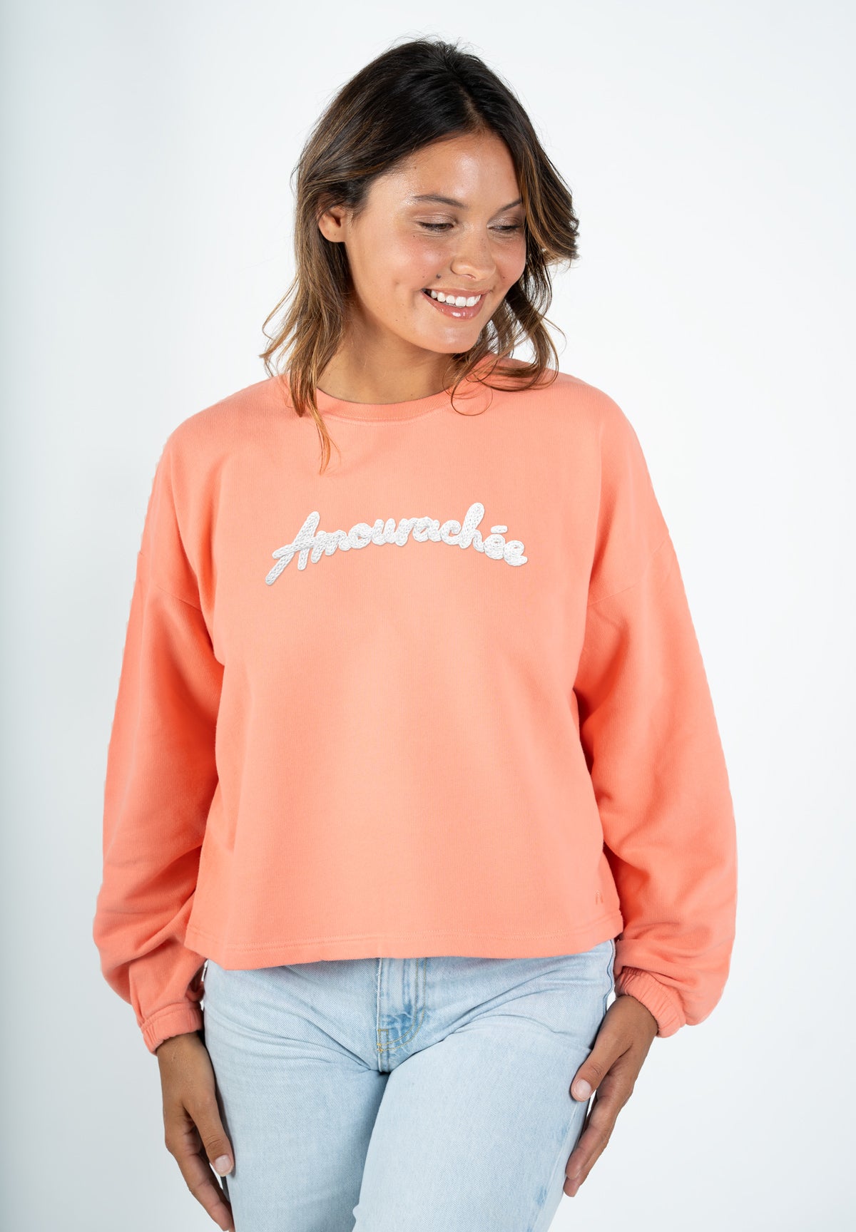 Sweatricotin Nora AMOURACHEE Papaye