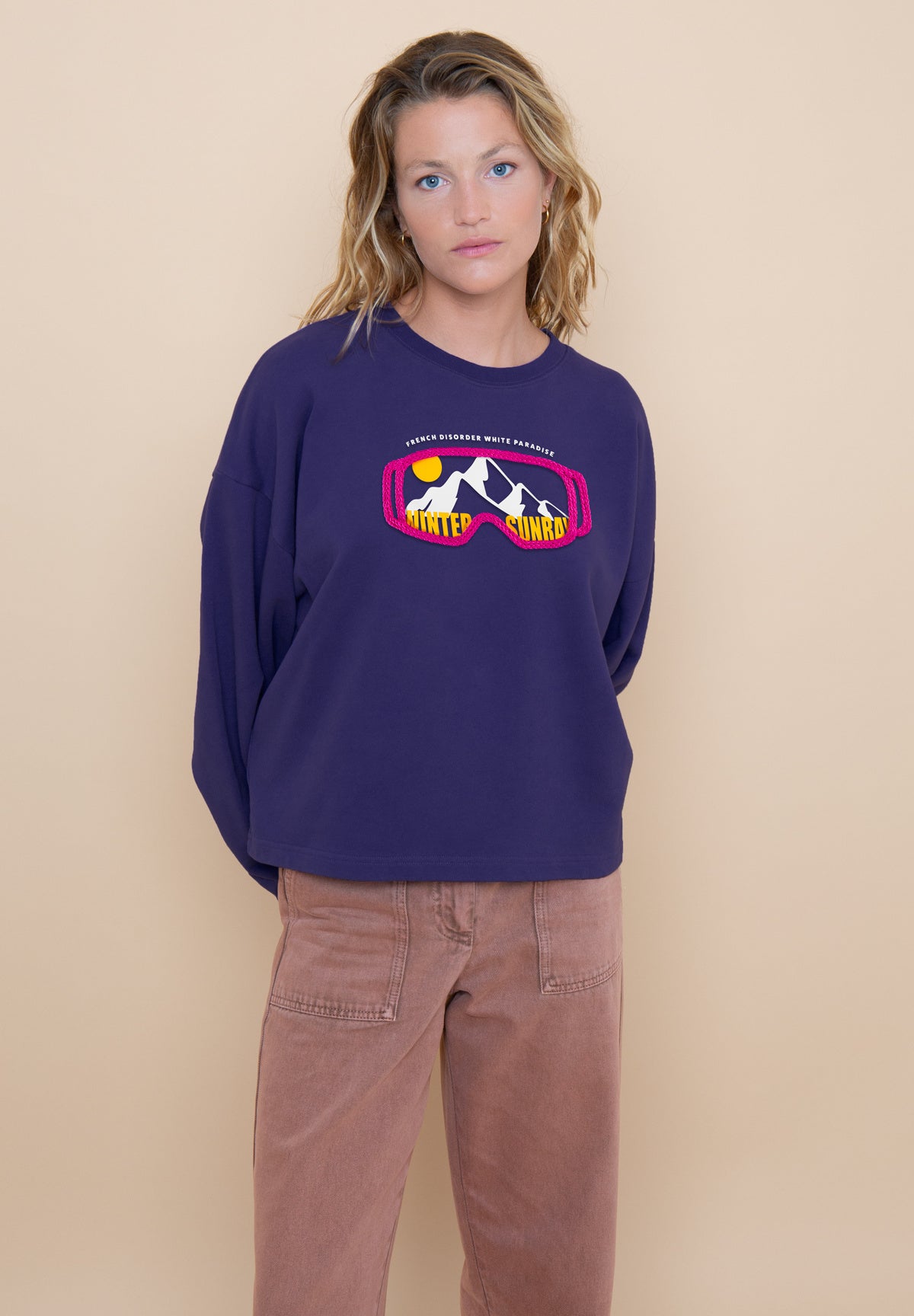 Sweatricotin Nora Warmy SKI MASK Blue Violet – photo 1