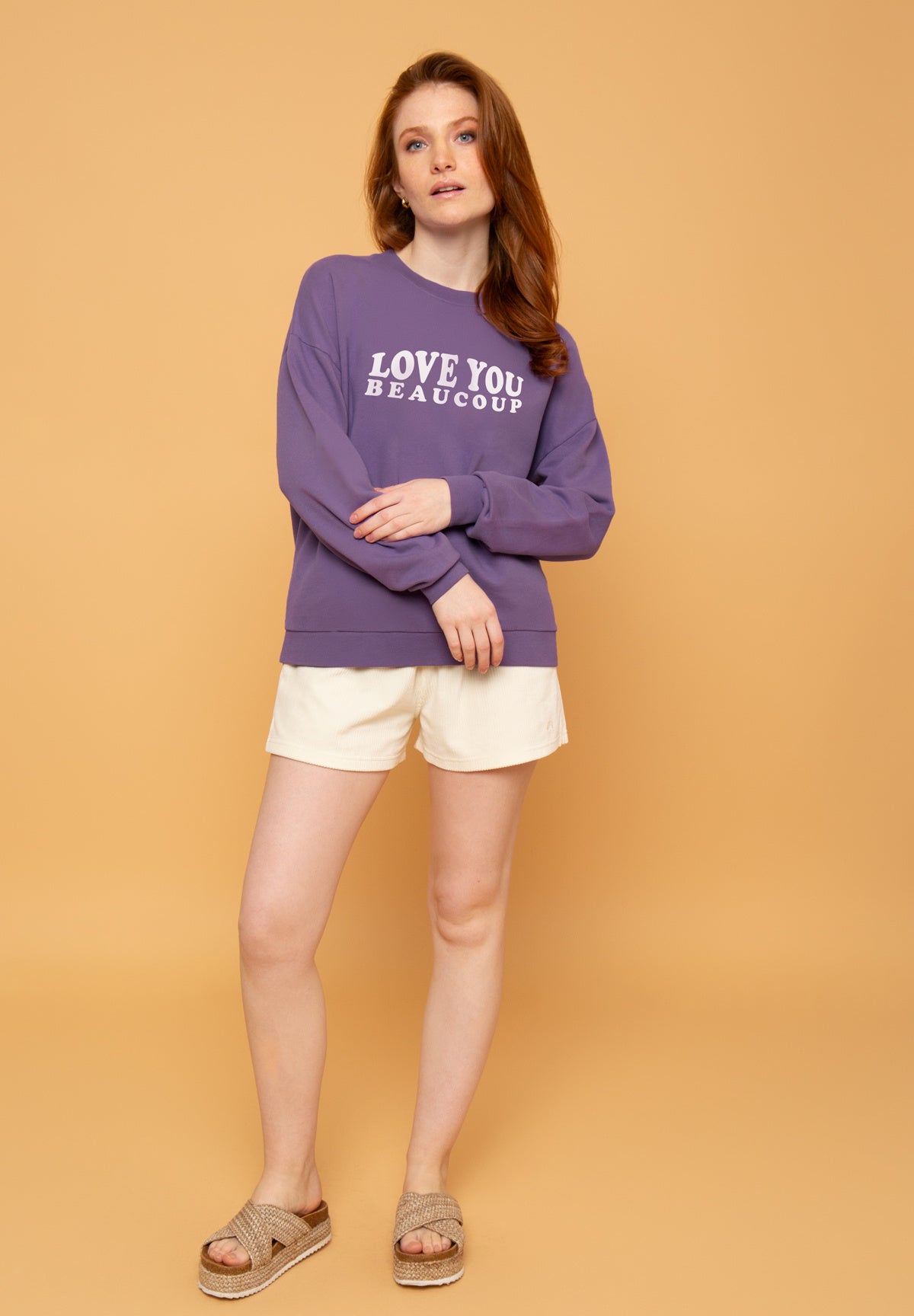 Sweat Rosa LOVE YOU BEAUCOUP Purple – photo 1