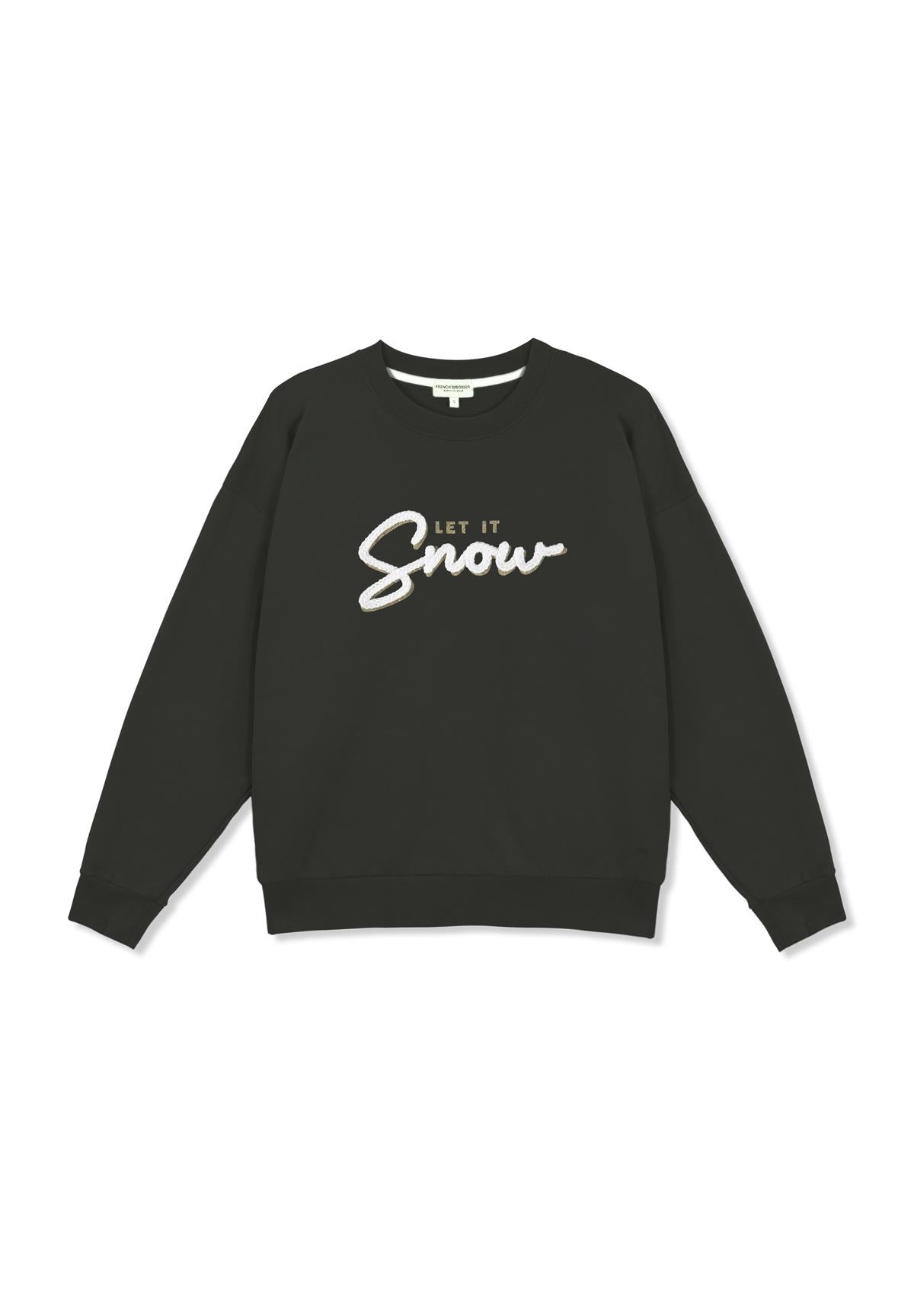 Sweatricotin Rosa LET IT SNOW Anthracite