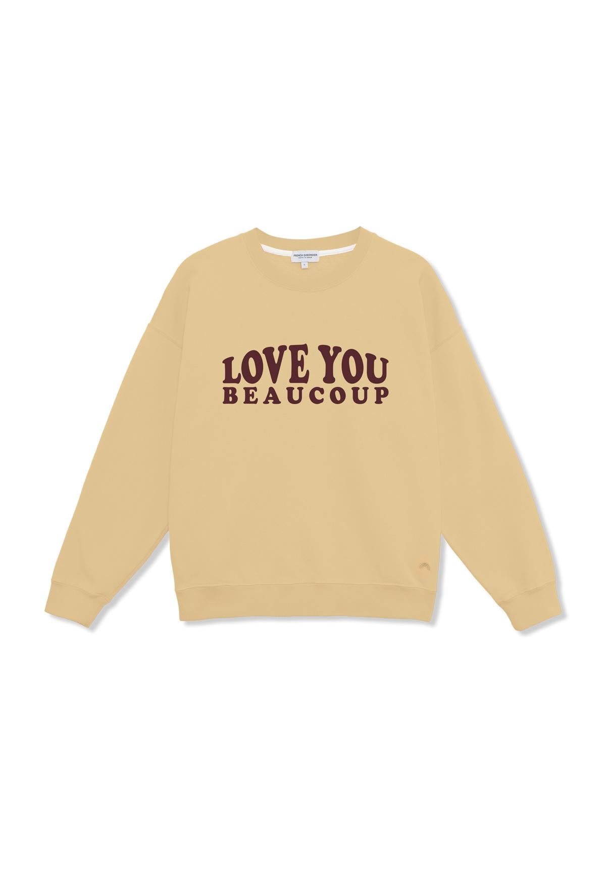 Sweat Rosa LOVE YOU BEAUCOUP Biscuit