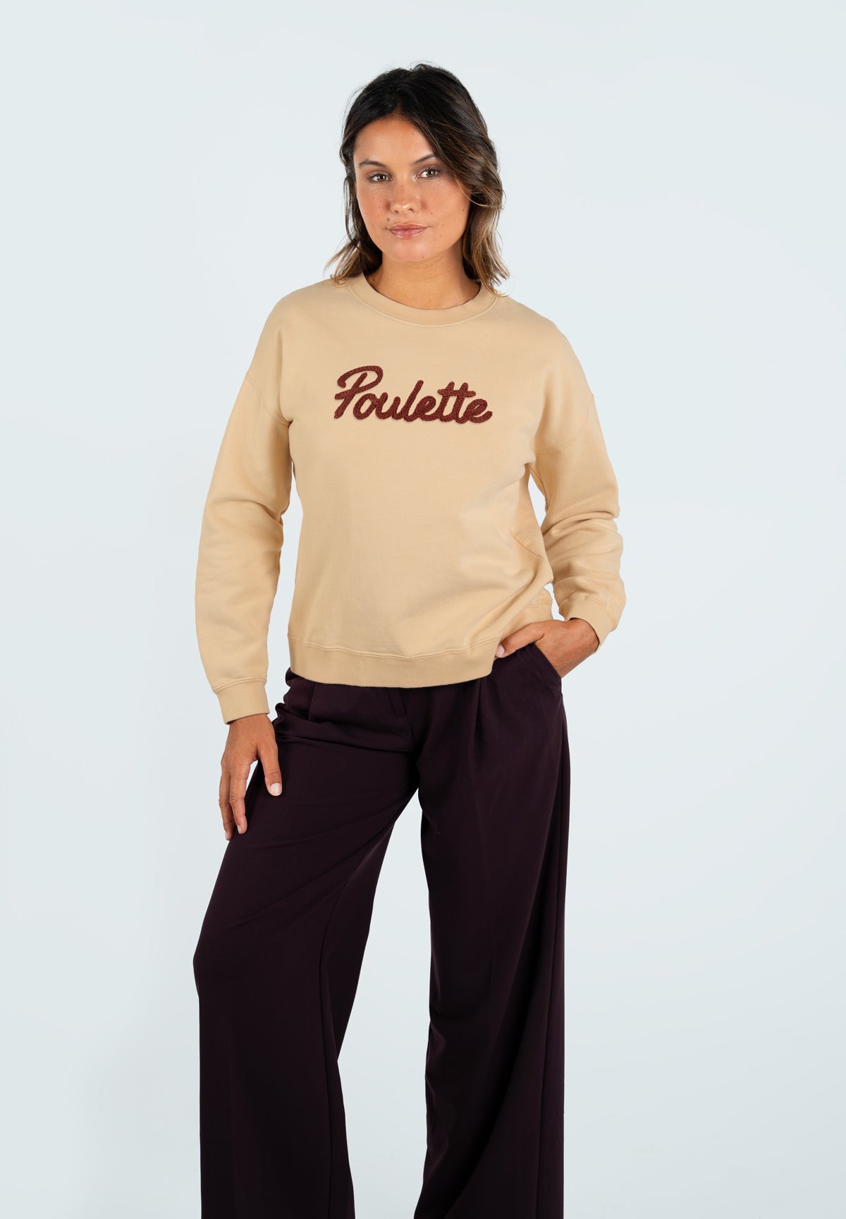 Sweatricotin Rosa POULETTE Biscuit