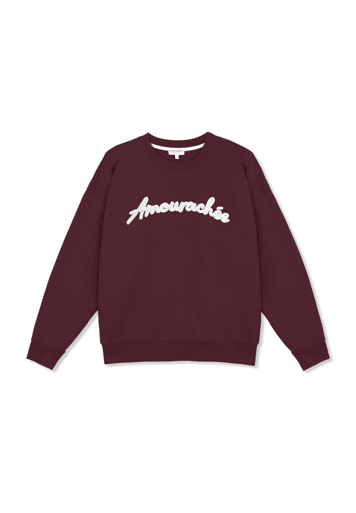 Sweatricotin Rosa AMOURACHEE Burgundy