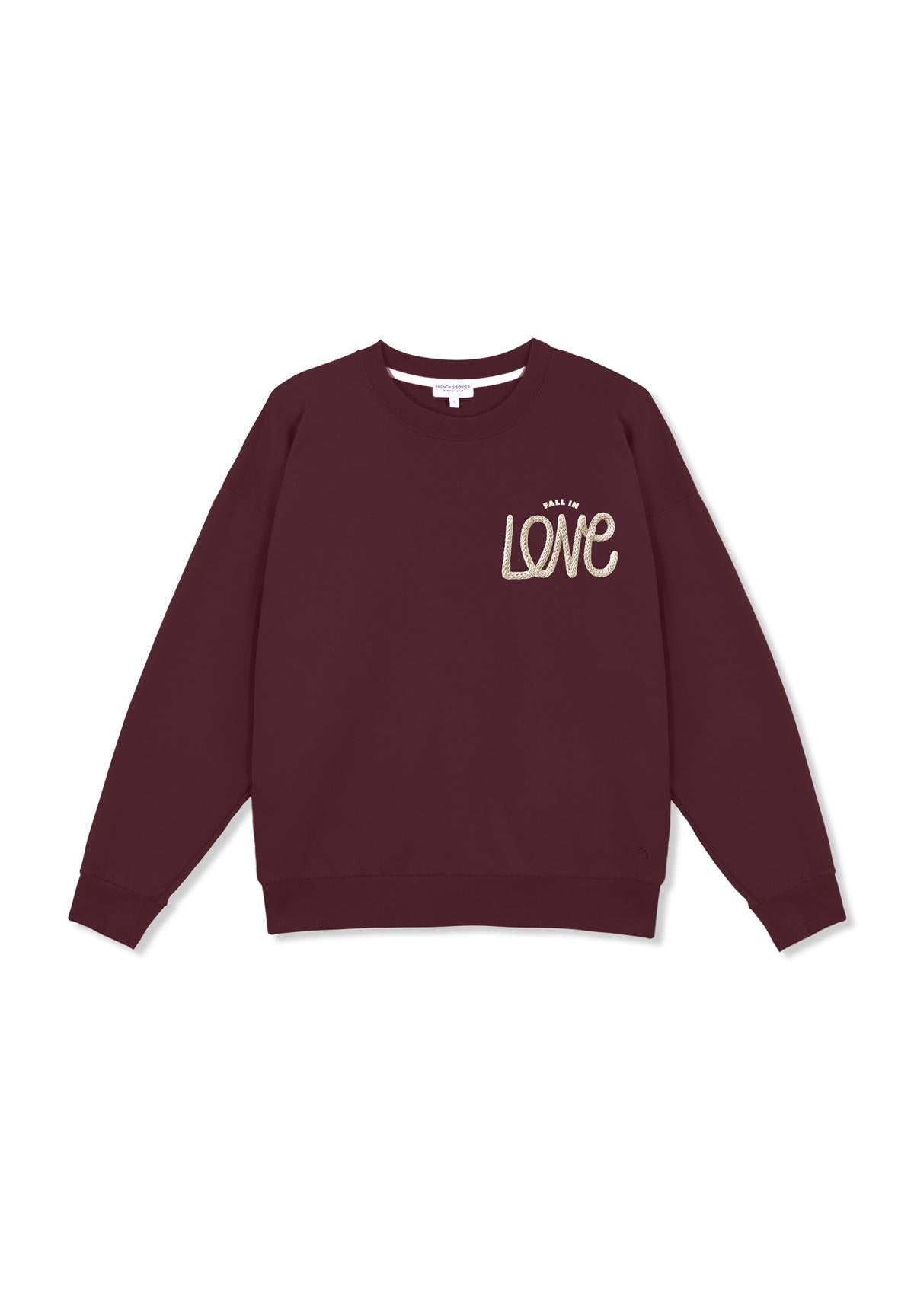 Sweatricotin Rosa FALL IN LOVE Burgundy
