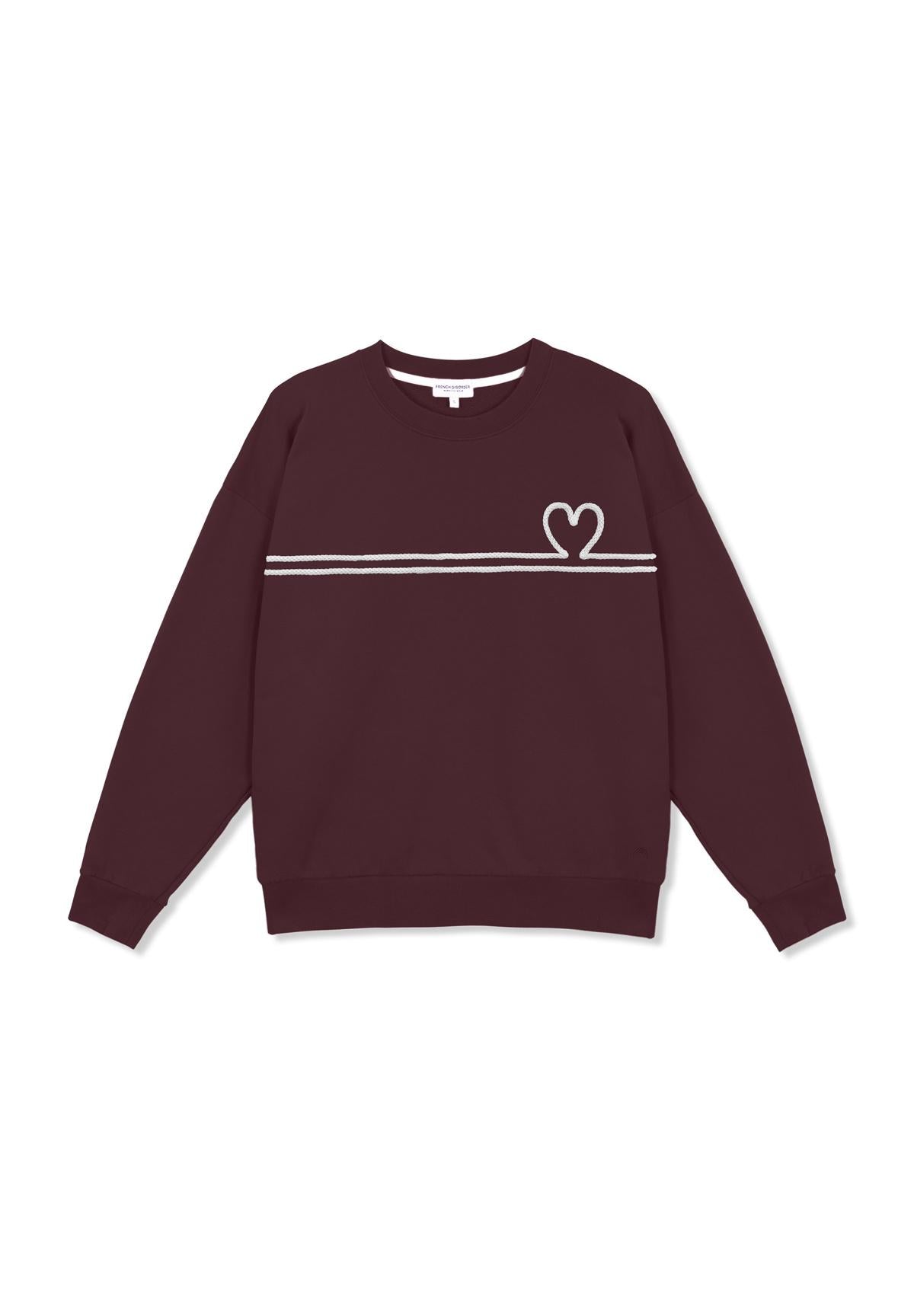 Sweatricotin Rosa HEART Burgundy