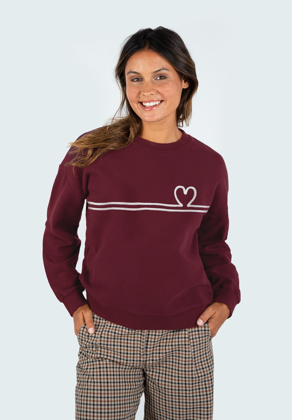 Sweatricotin Rosa HEART Burgundy