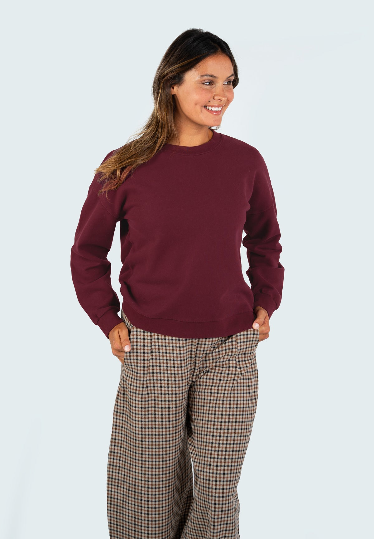 Sweat Rosa Burgundy