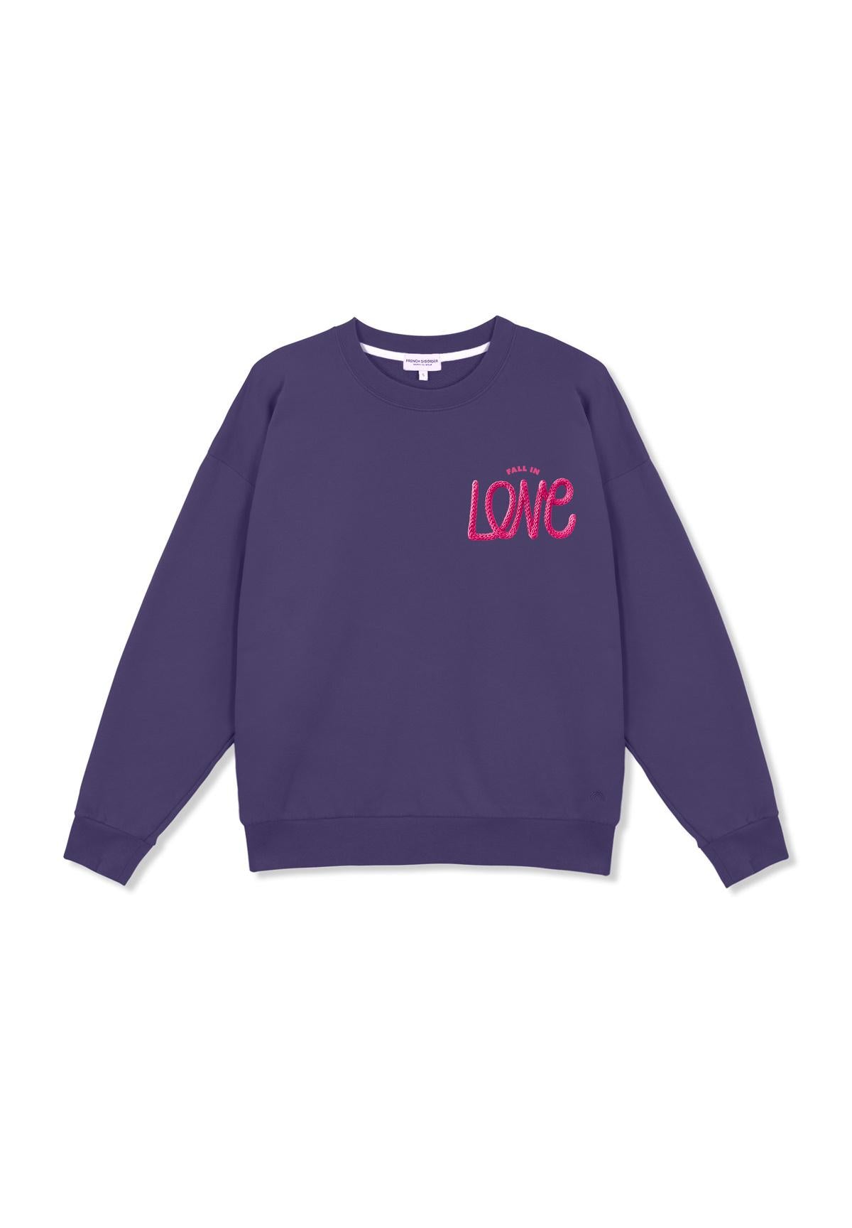 Sweatricotin Rosa FALL IN LOVE Blue Violet
