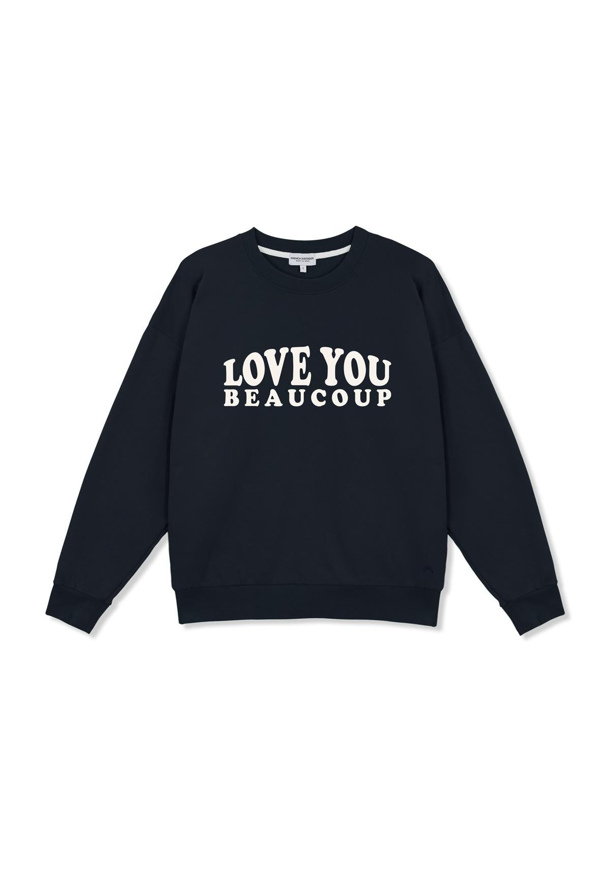 Sweat Rosa LOVE YOU BEAUCOUP Navy