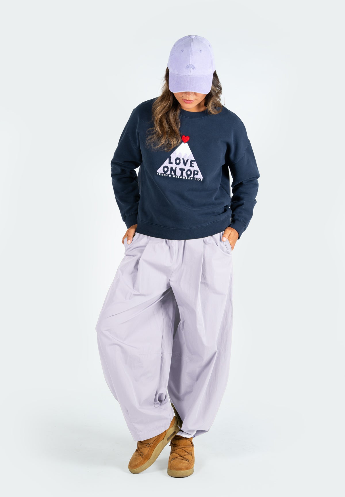 Sweatshirt Rosa LOVE ON TOP Navy