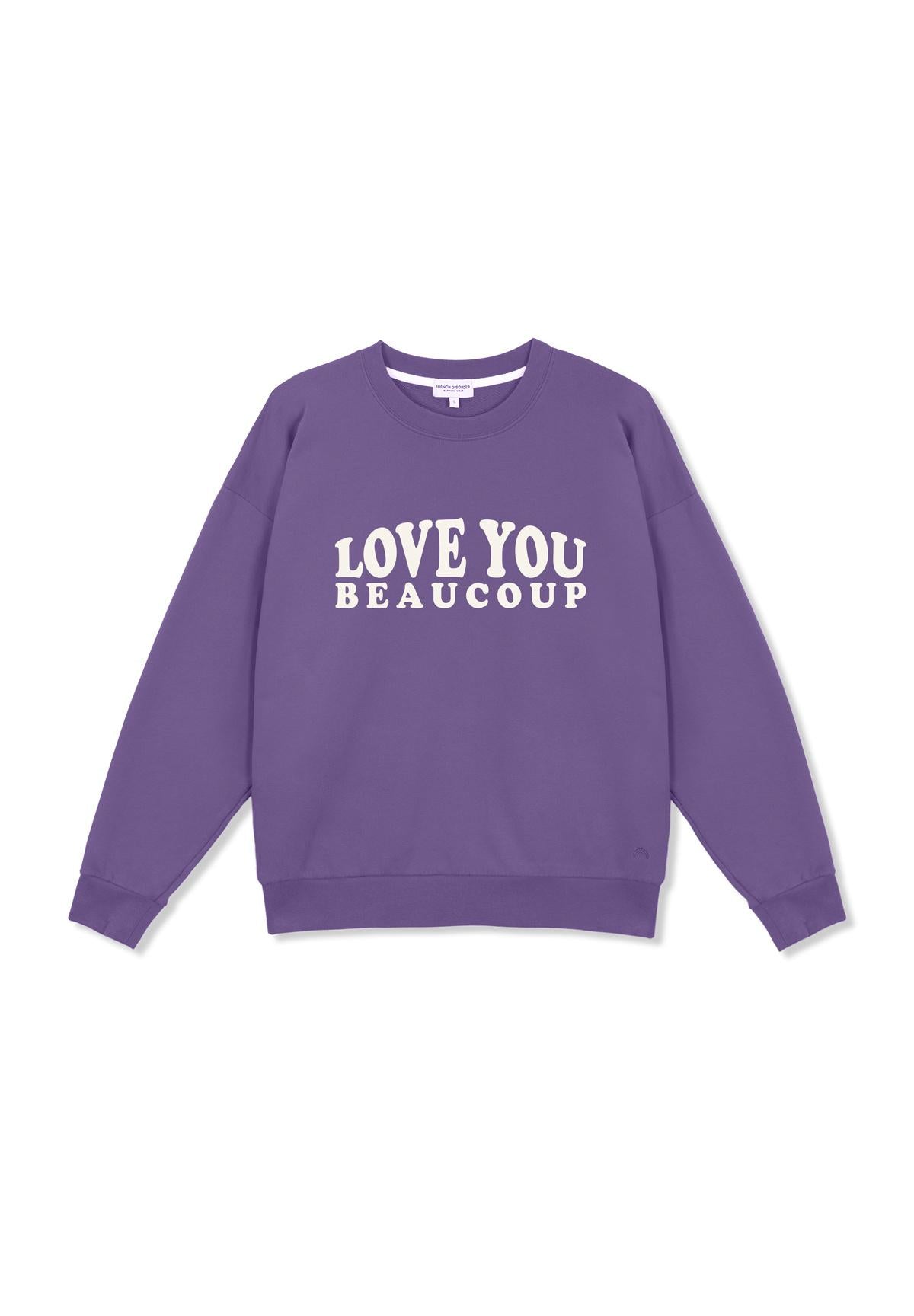 Sweat Rosa LOVE YOU BEAUCOUP Purple