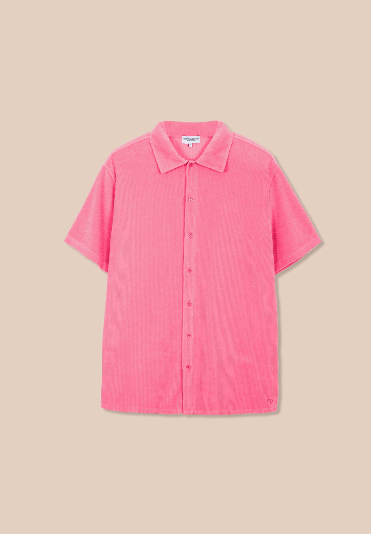 Surchemise KEANU Côtelé Bubble Gum – photo 1