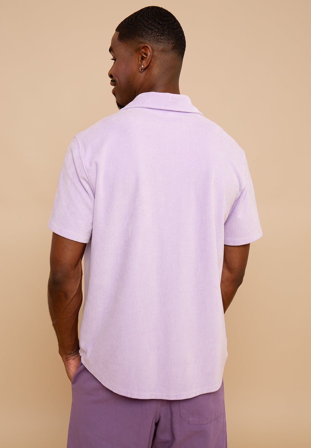 Surchemise KEANU Côtelé Lilac – photo 5