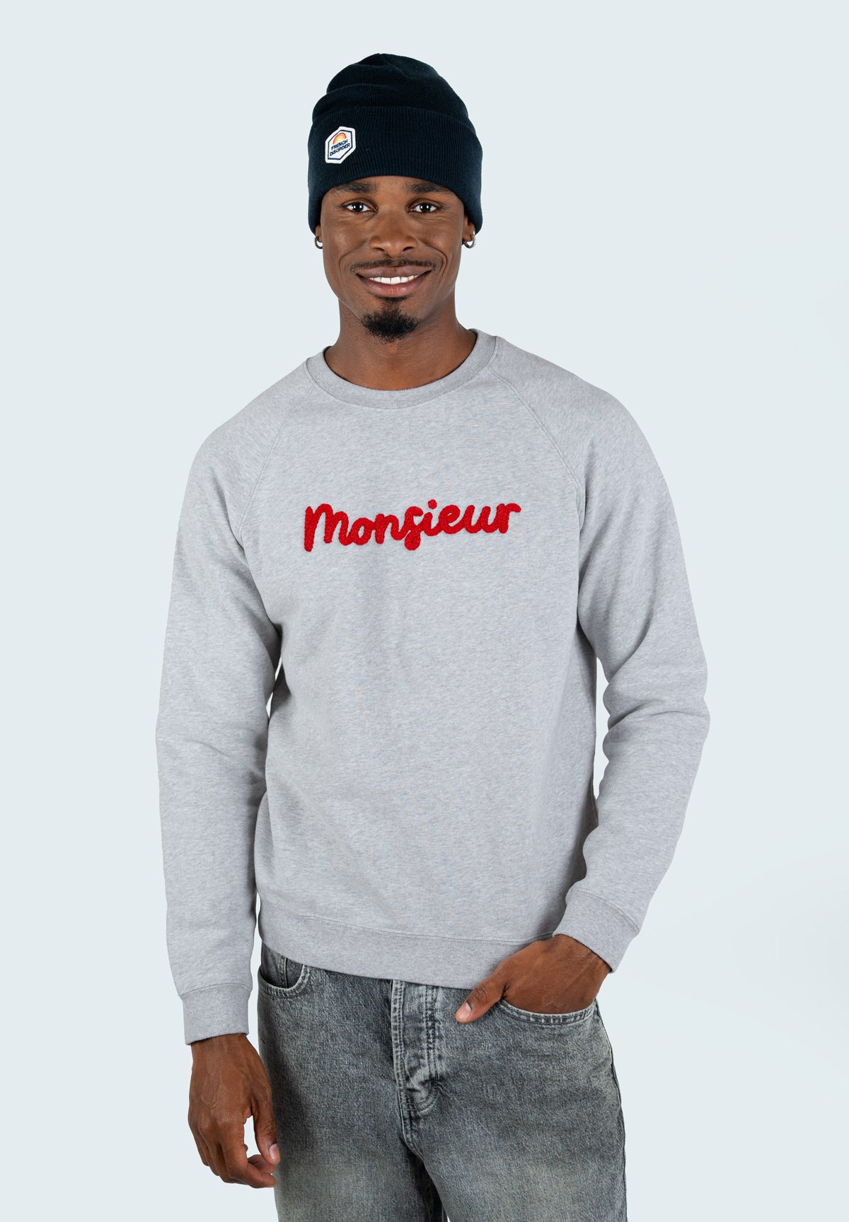 Sweatricotin Clyde MONSIEUR Heather Grey