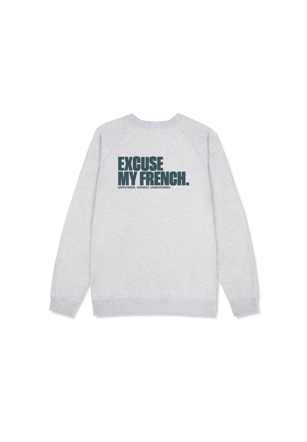 Sweat Clyde EXCUSE MY FRENCH (Dos) Heather Grey