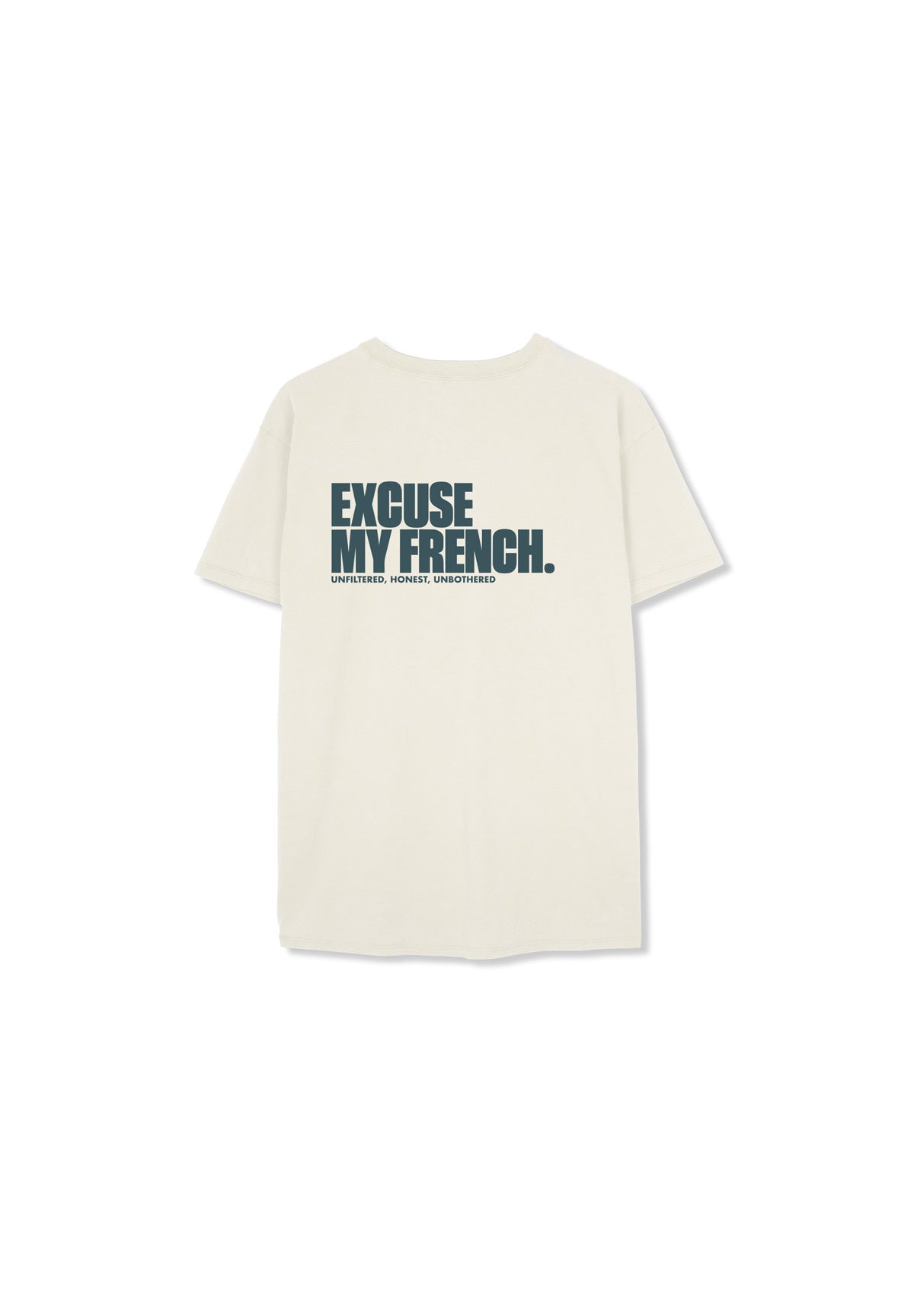 T-shirt Mike EXCUSE MY FRENCH (Dos) Coconut