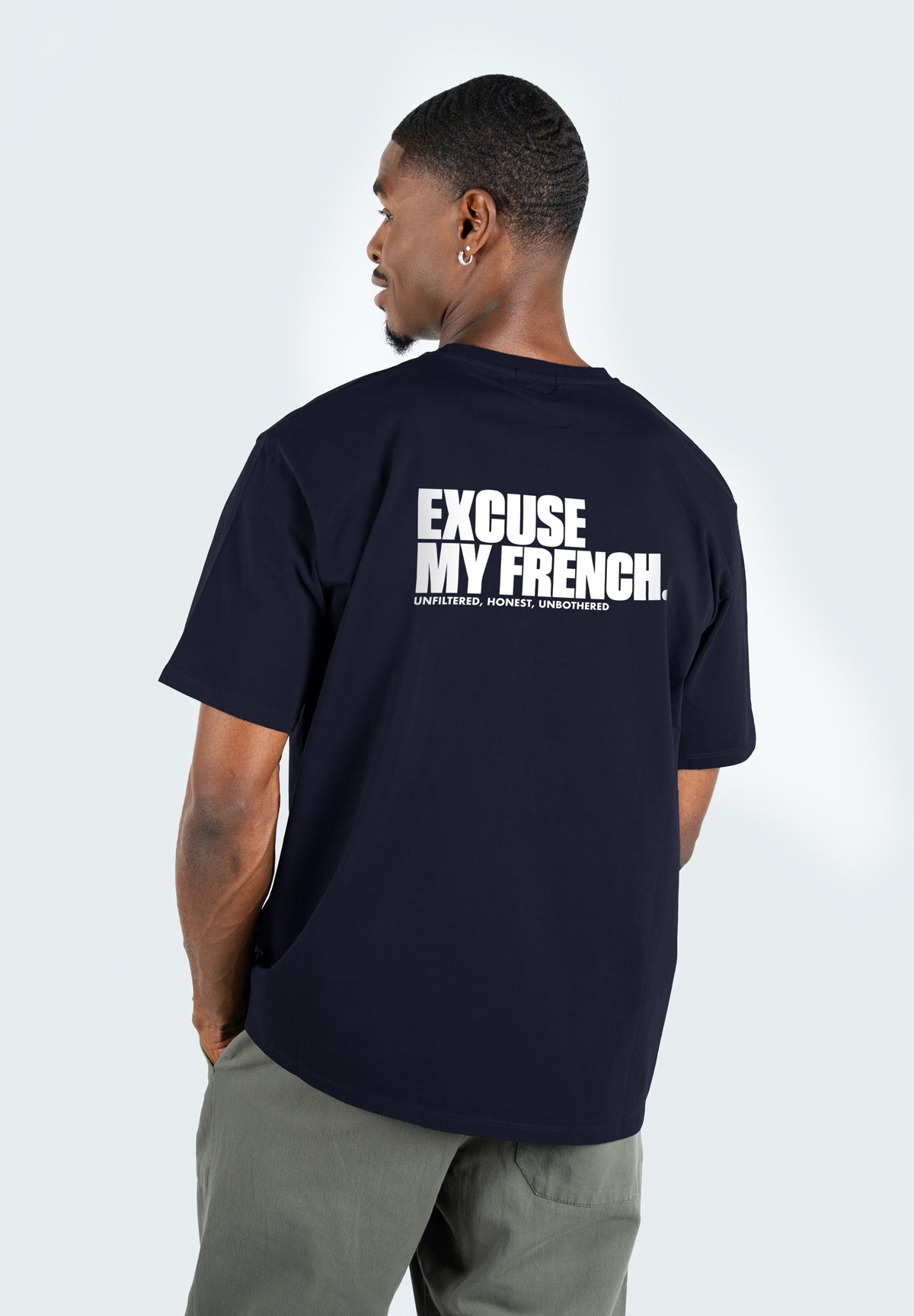 T-shirt Mike EXCUSE MY FRENCH (Dos) Navy