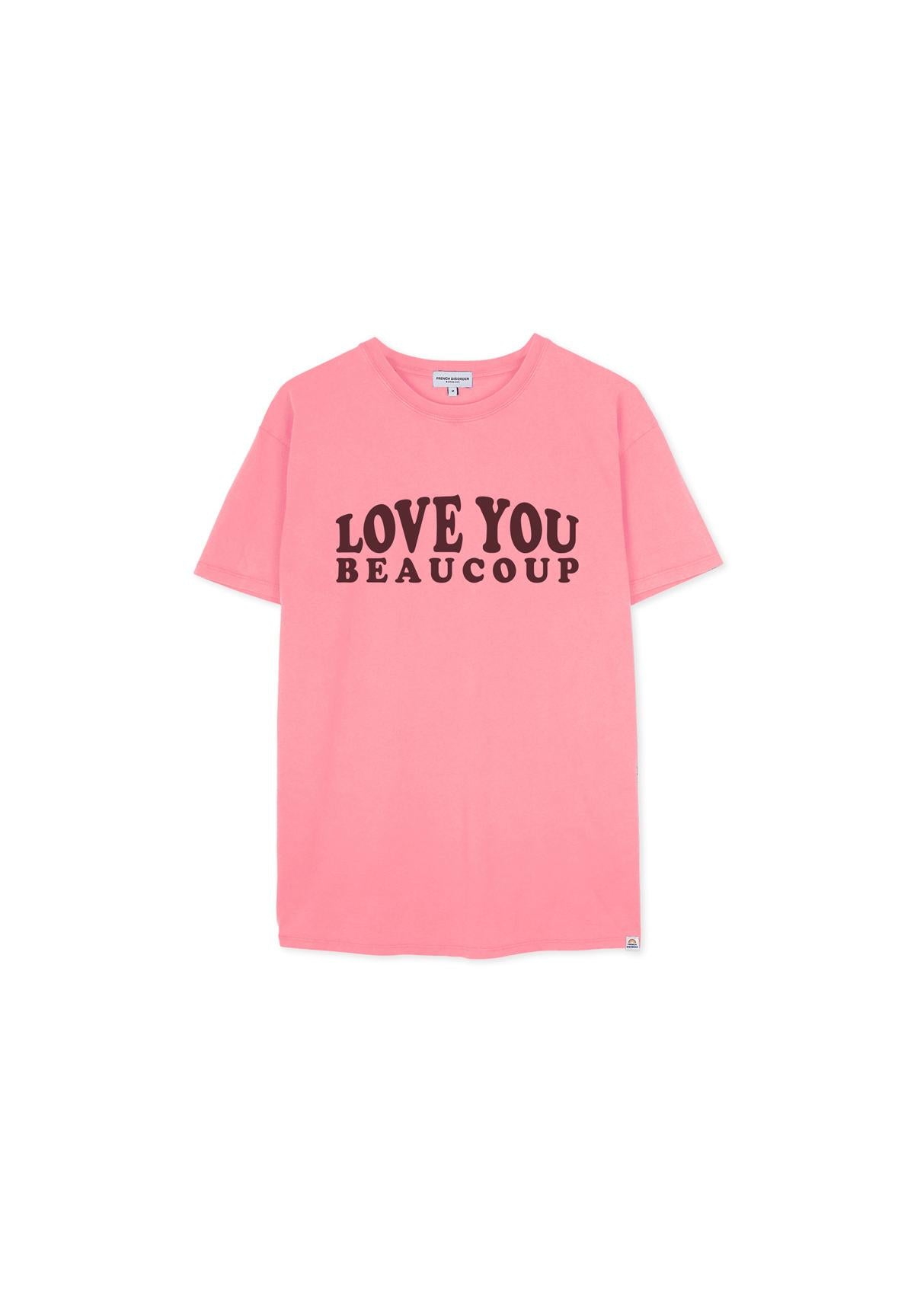T-shirt Sam LOVE YOU BEAUCOUP Bubble Gum