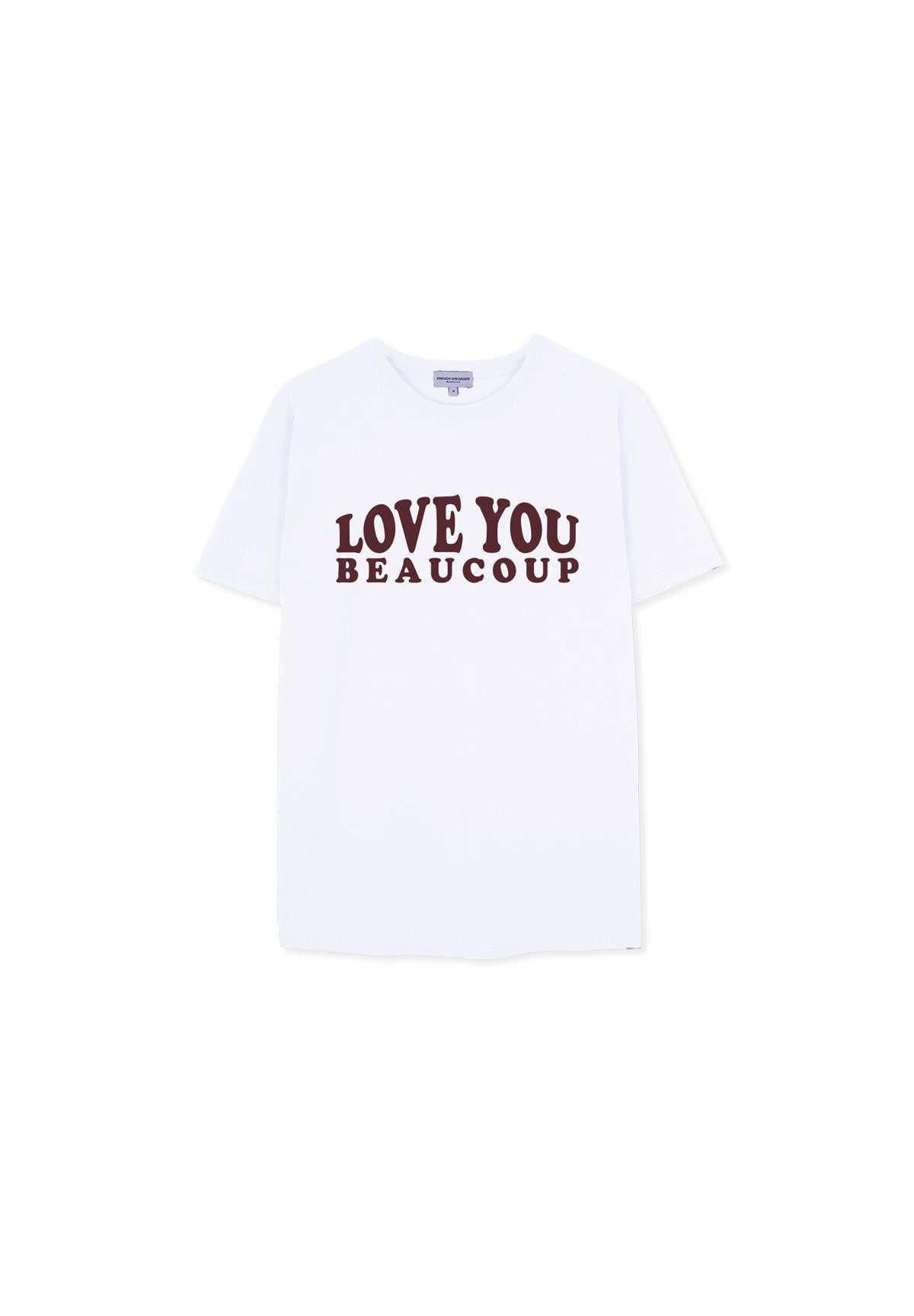 T-shirt Sam LOVE YOU BEAUCOUP White