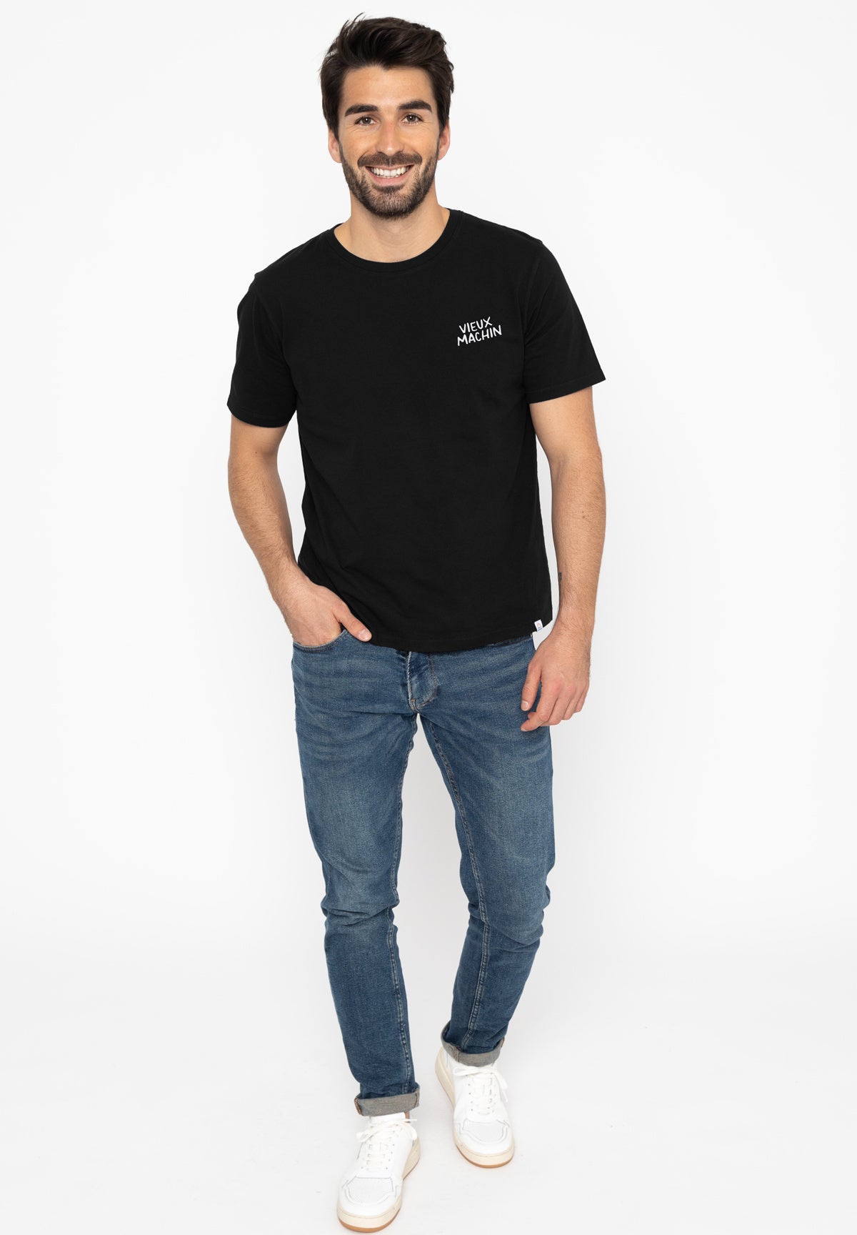 T-shirt Alex VIEUX MACHIN (Broderie) Black – photo 2
