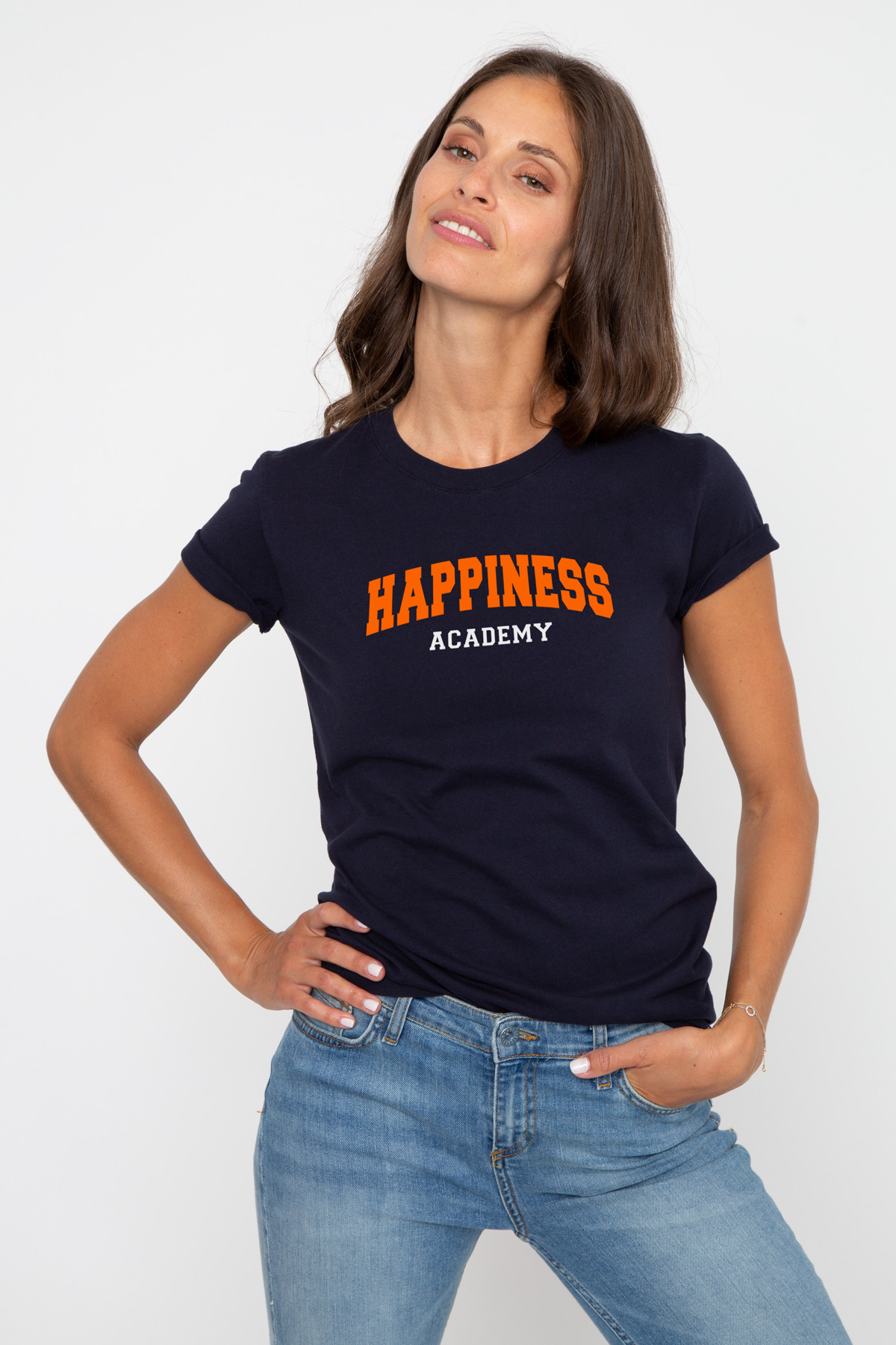 Photo de T-SHIRTS COL ROND T-shirt HAPPINESS ACADEMY chez French Disorder