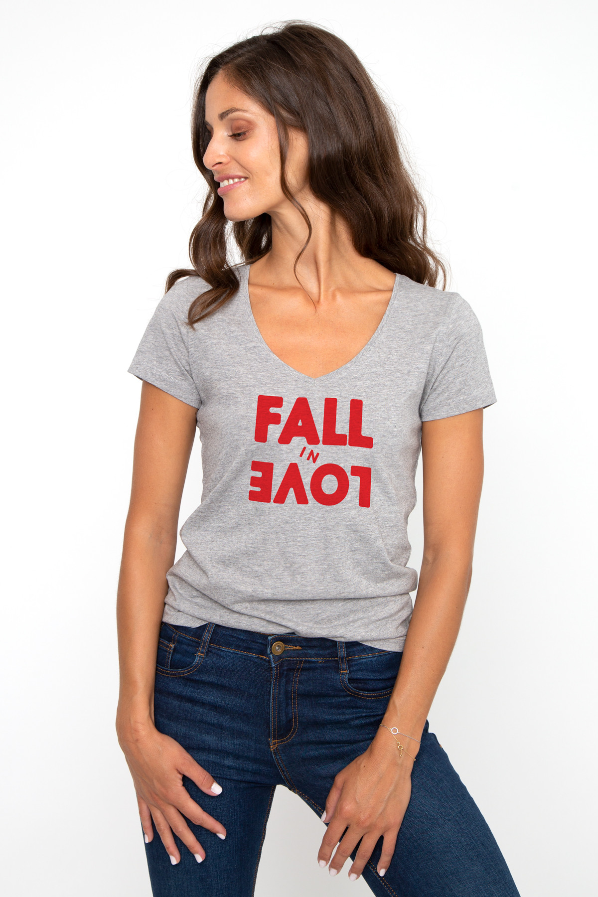 Photo de SAGE T-shirt col V FALL IN LOVE chez French Disorder