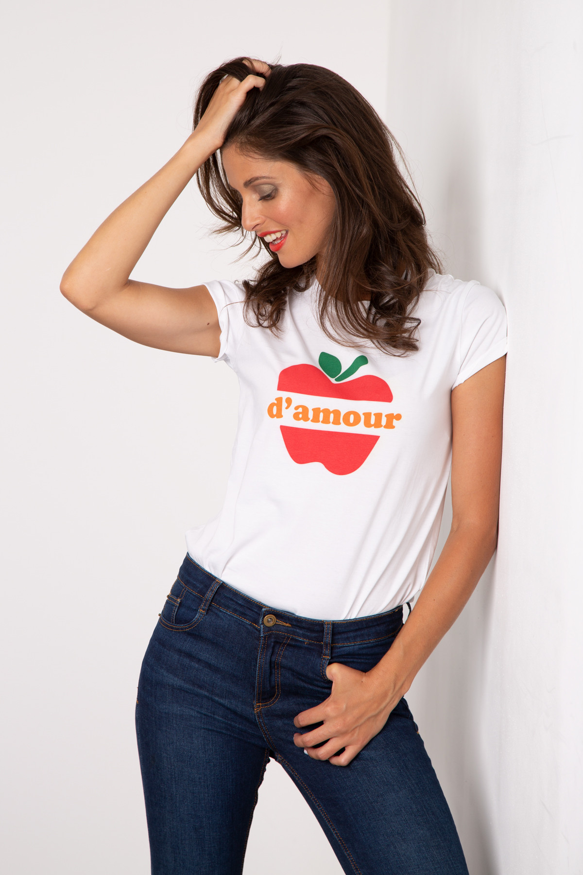 Photo de T-SHIRTS COL ROND Tshirt POMME D'AMOUR chez French Disorder