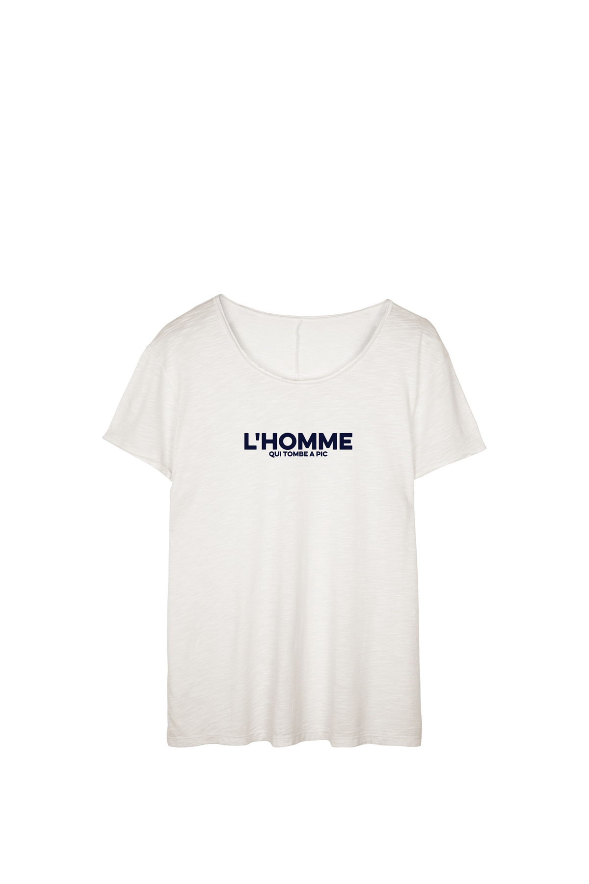 Photo de STOP Tshirt coton flammé L'HOMME QUI TOMBE A PIC chez French Disorder