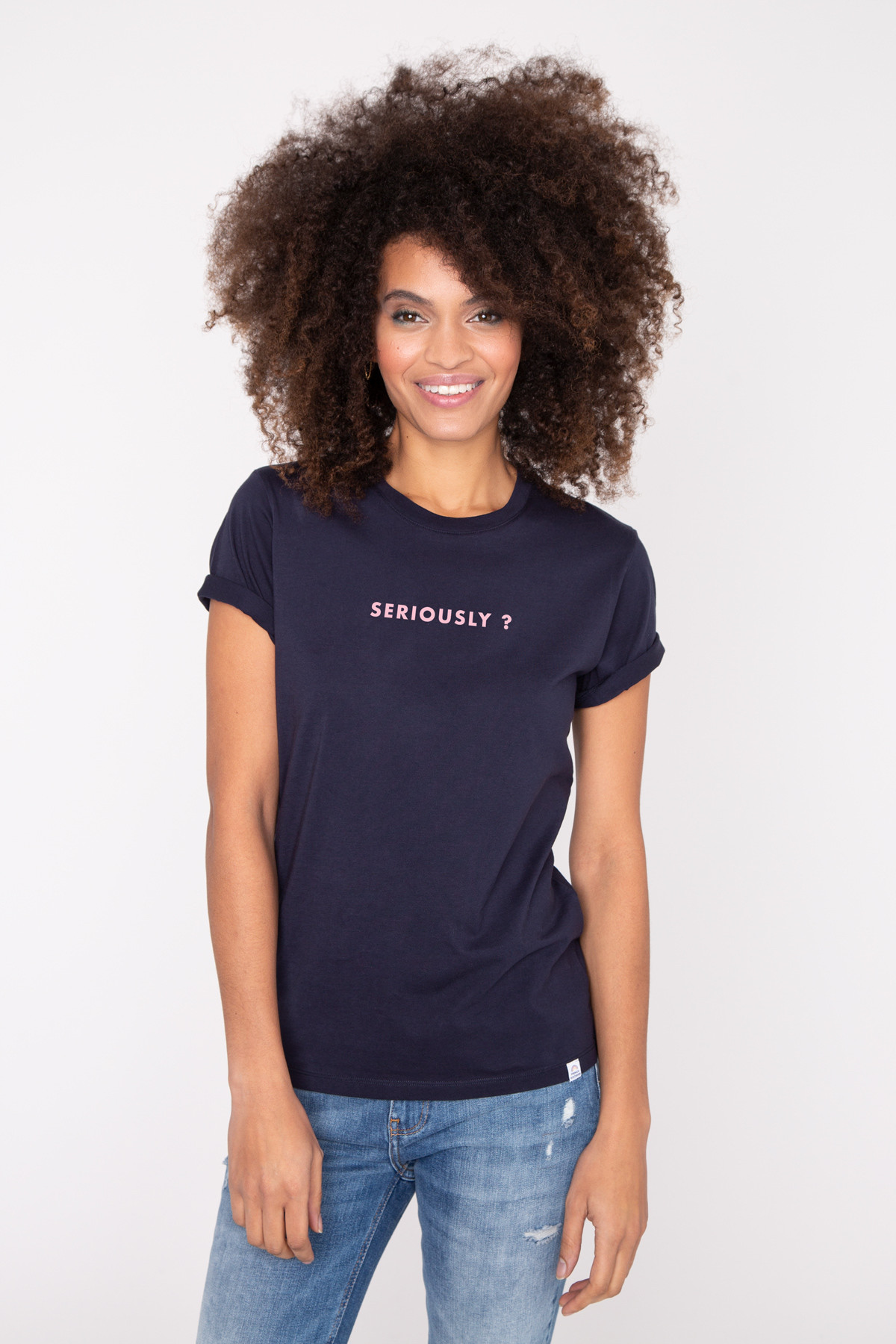 Photo de T-SHIRTS COL ROND Tshirt SERIOUSLY ? chez French Disorder
