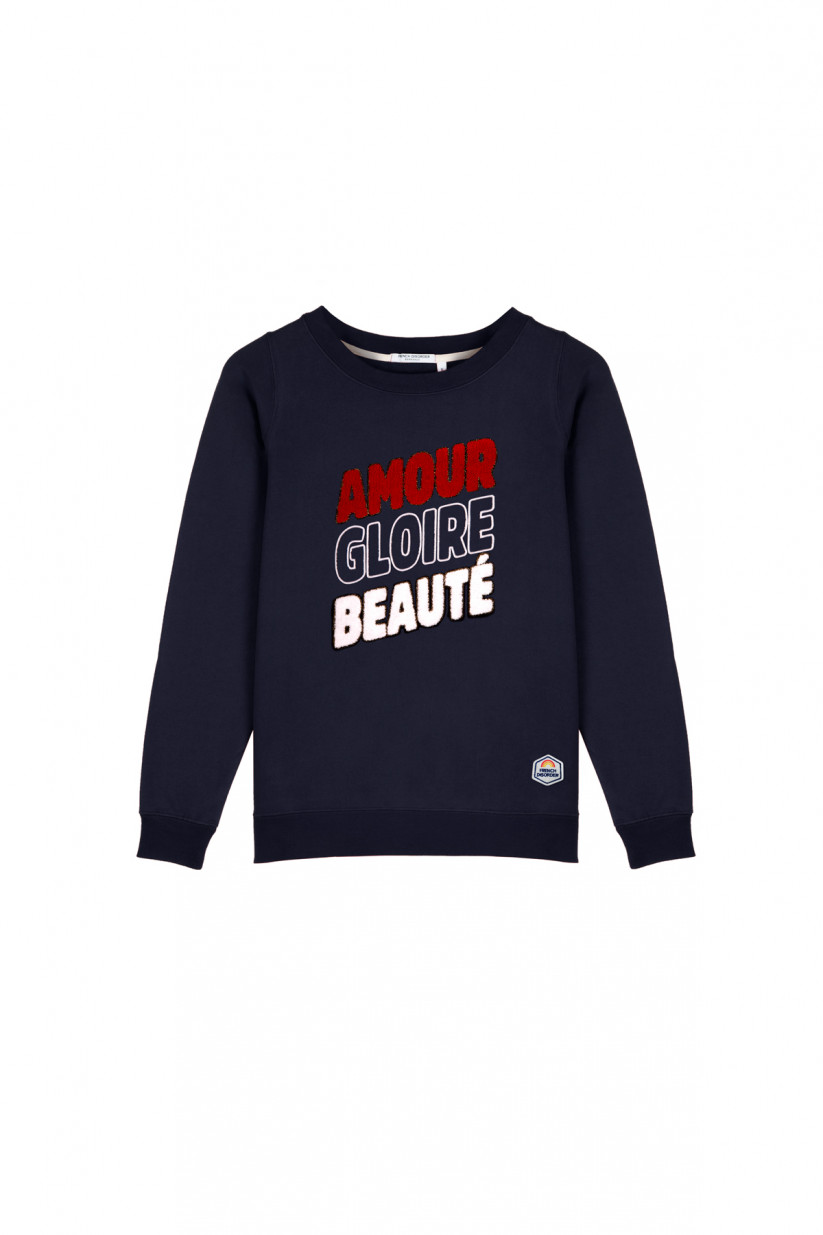 Sweat AMOUR GLOIRE BEAUTE broderie French Disorder