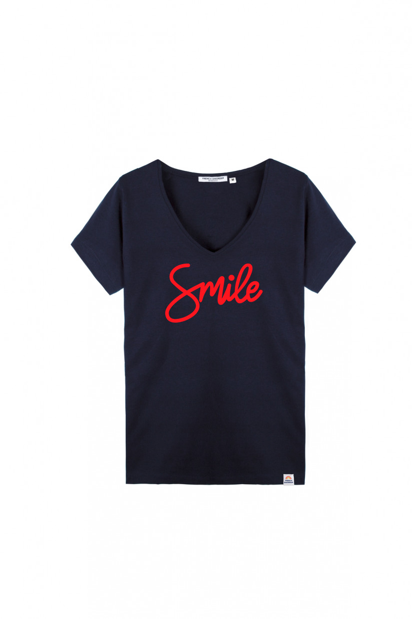 Tshirt col V SMILE