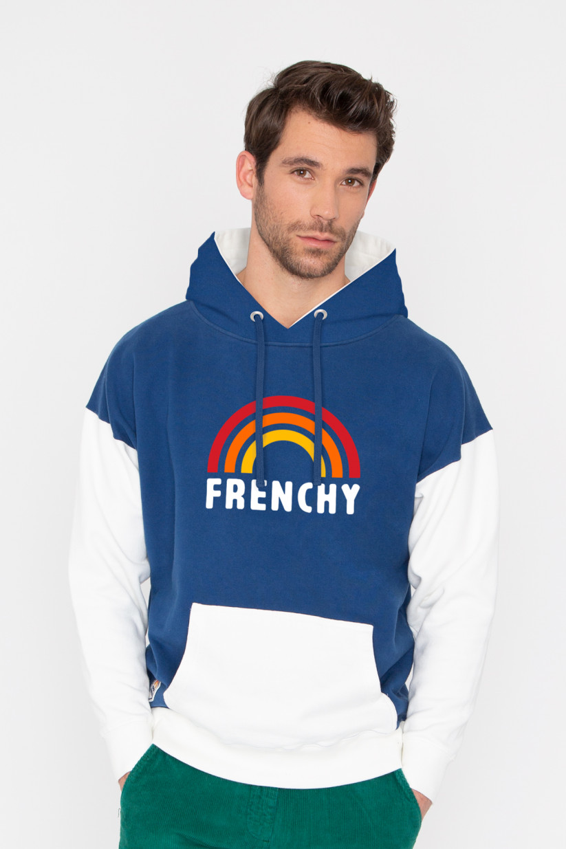 Sweat homme à capuche bicolore avec motif FRENCHY by French Disorder