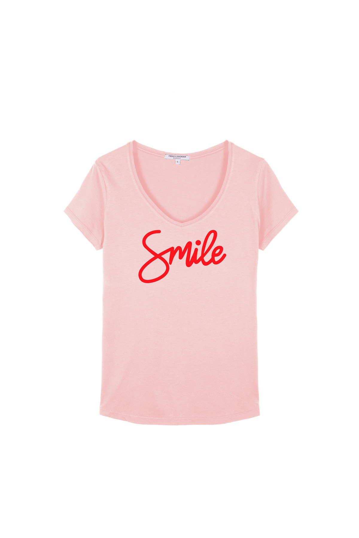 Photo de T-SHIRTS COL V Tshirt col V SMILE chez French Disorder