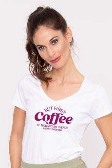 Tshirt Dolly BUT FIRST COFFEE