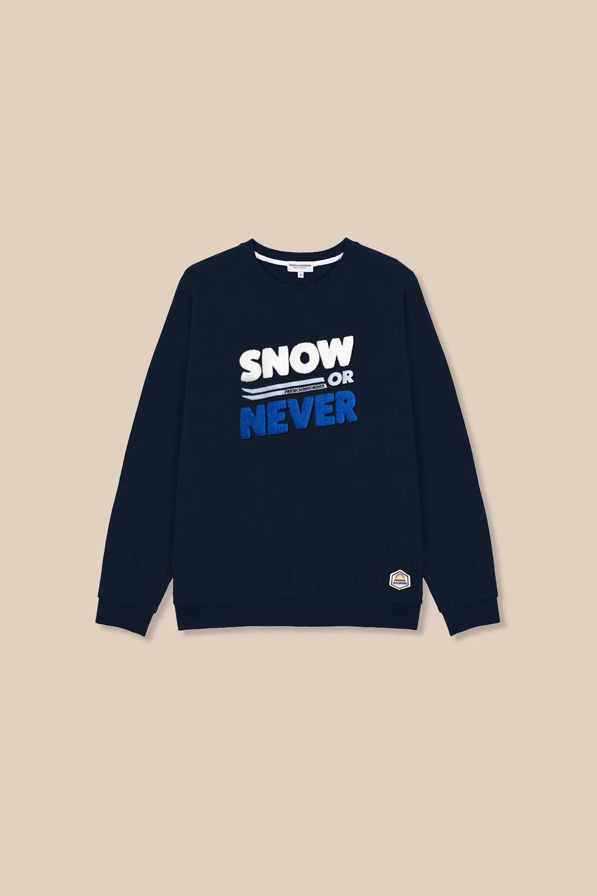 Sweat Clyde Warmy SNOW OR NEVER (Broderie)