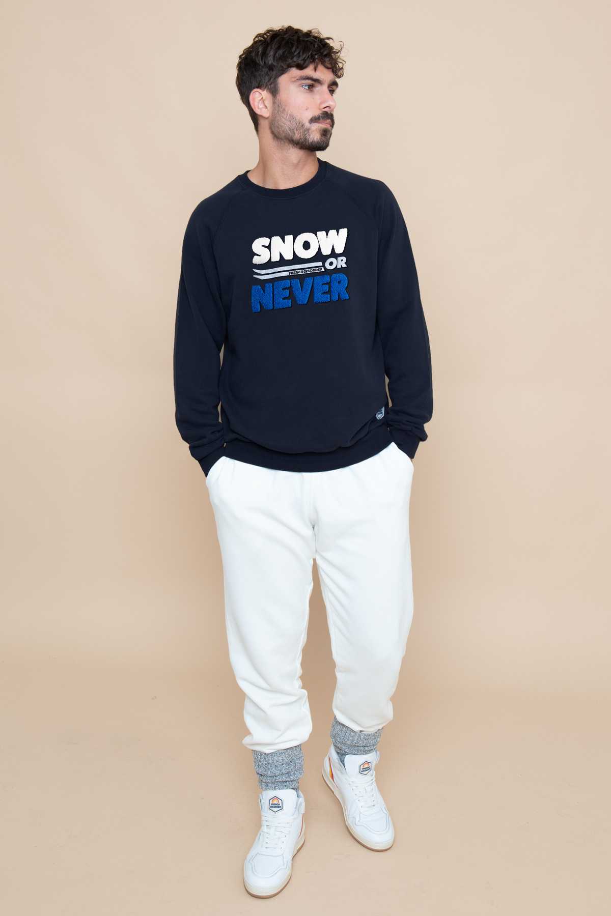 Sweat Clyde Warmy Embroidery SNOW OR NEVER