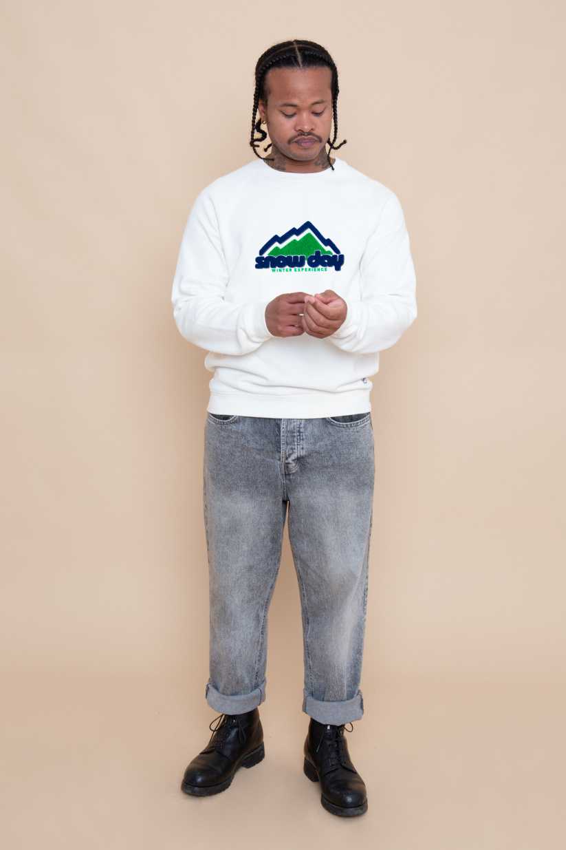 Sweat Clyde SNOW DAY Broderie