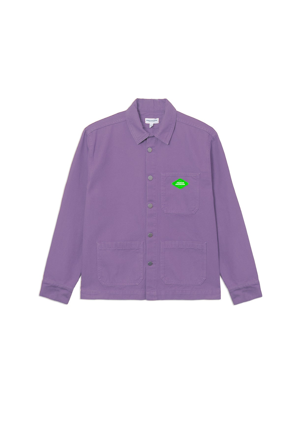 Veste EDEN en twill coloris Purple, esprit worker – vue de face