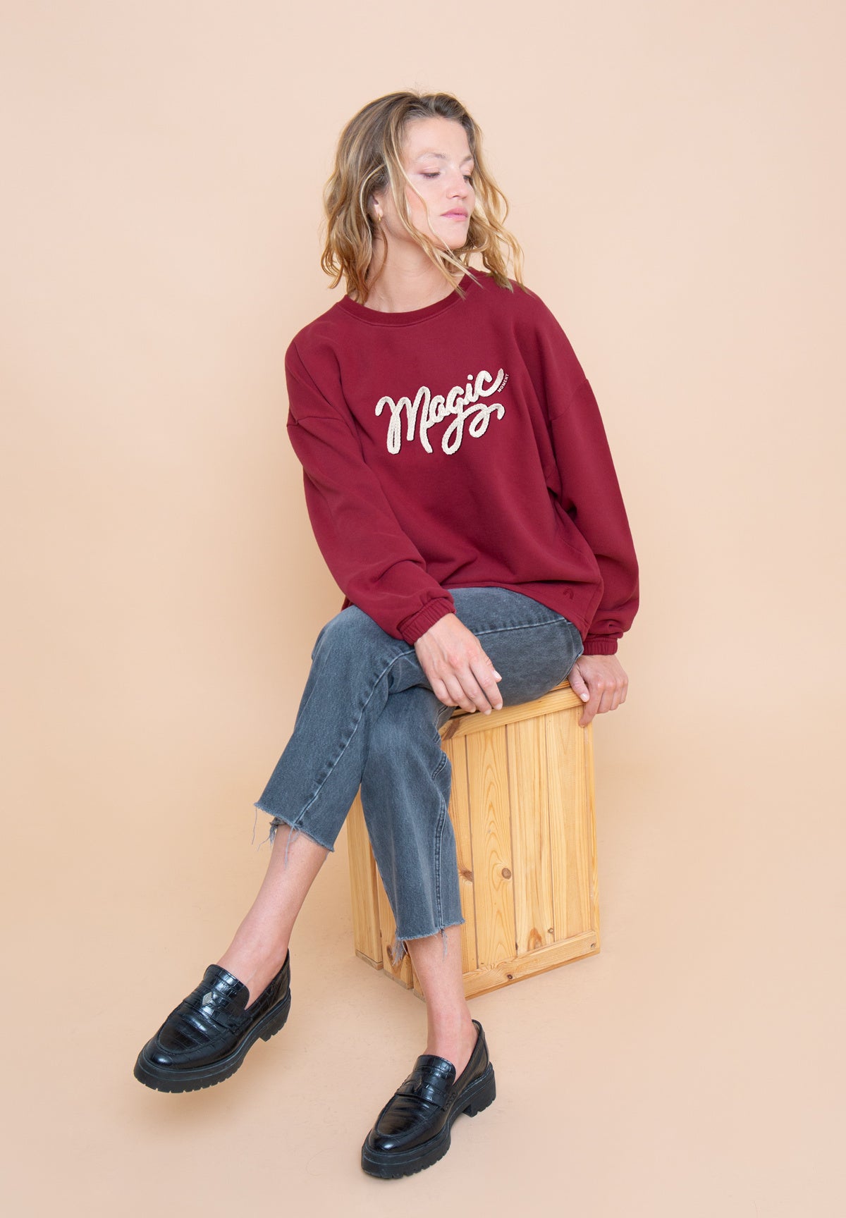 Sweatricotin Nora MAGIC Burgundy – photo 1