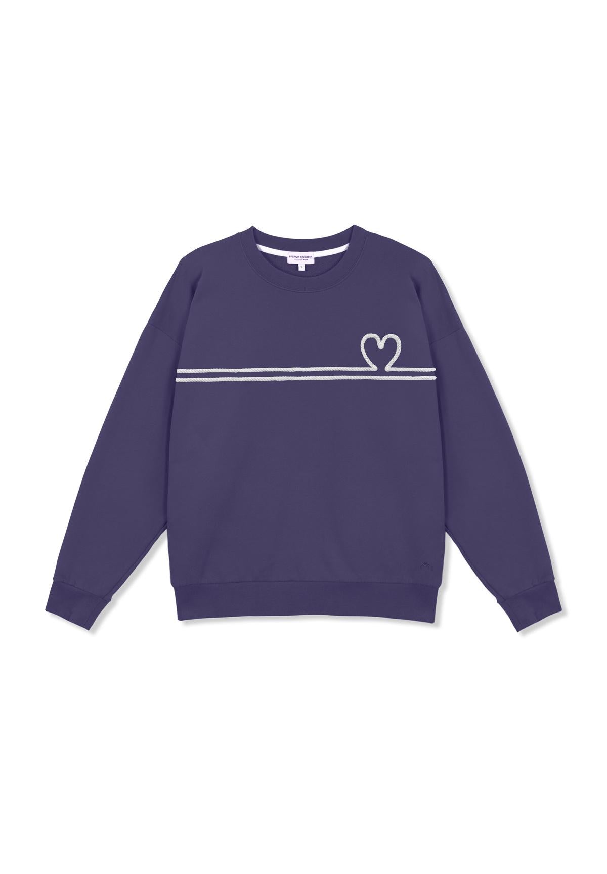 Sweatricotin Rosa HEART Blue Violet
