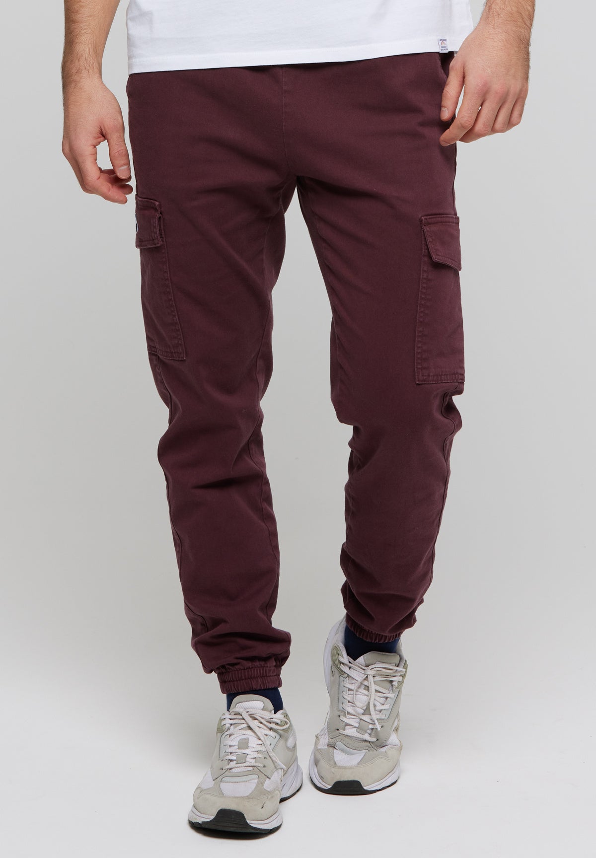 Pantalon Cargo LEO Dark Burgundy – photo 3
