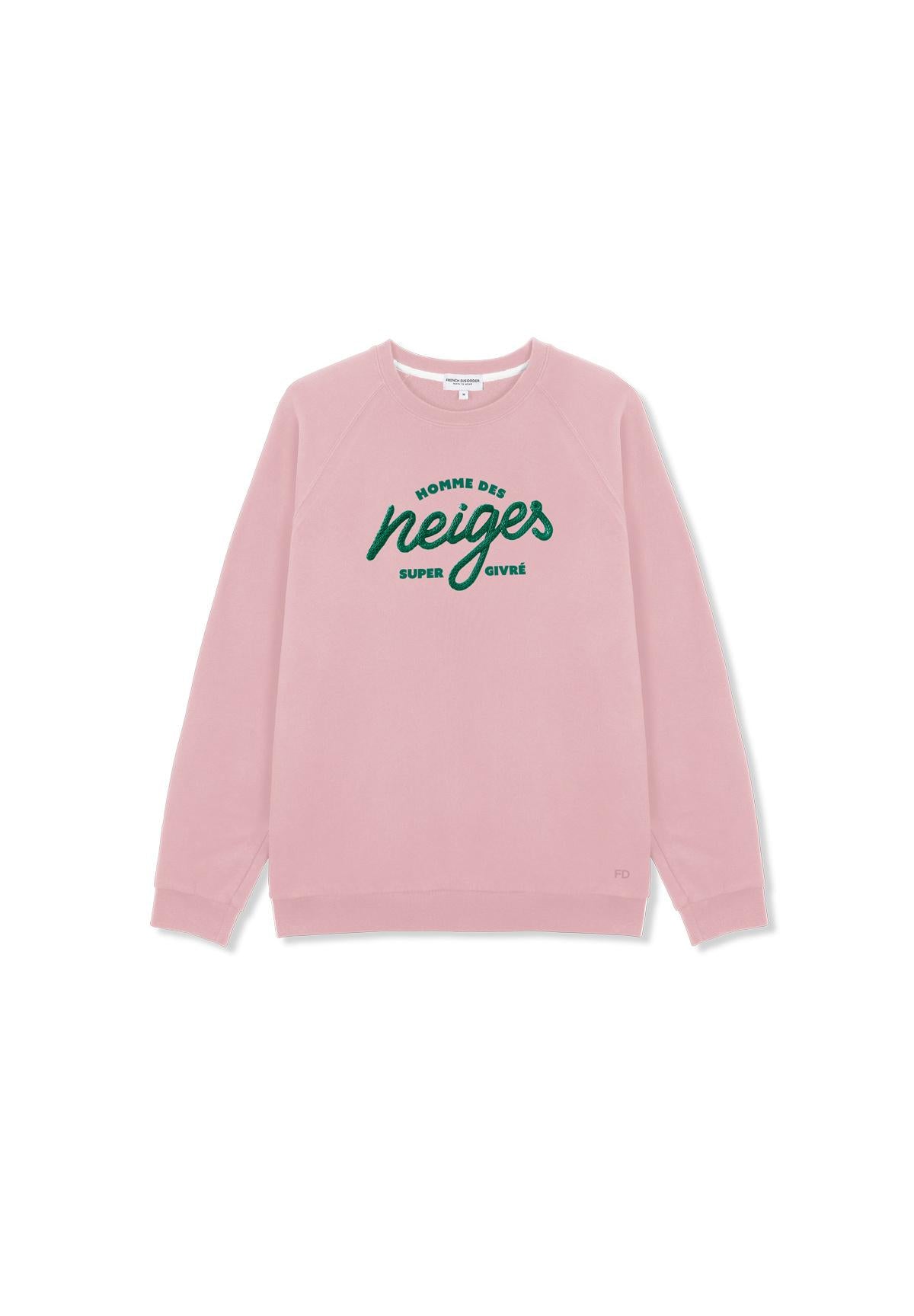 Sweatricotin Clyde HOMME DES NEIGES Light Pink
